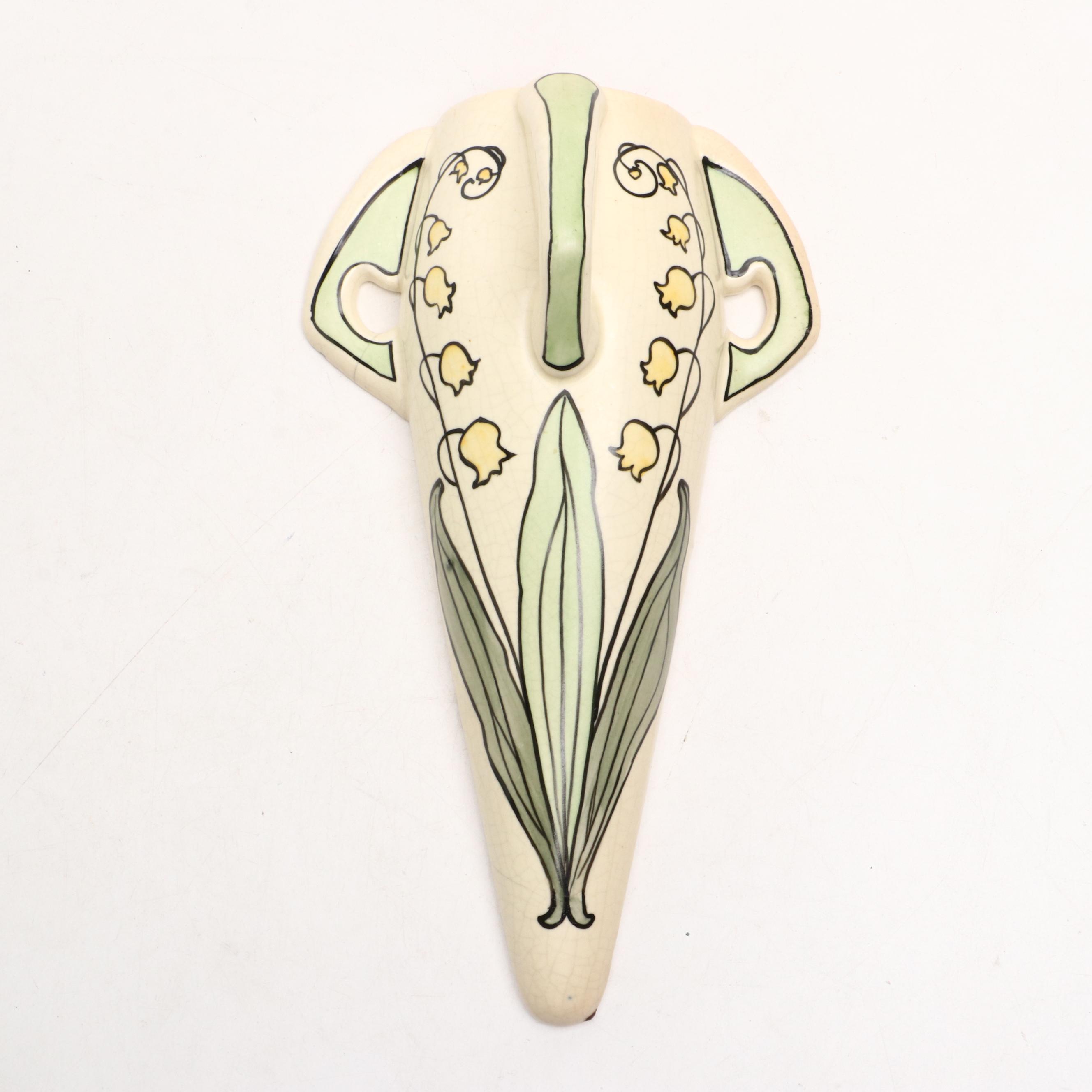 Roseville Pottery Creamware "Persian" Ceramic Wall Pockets, Early 20th Century