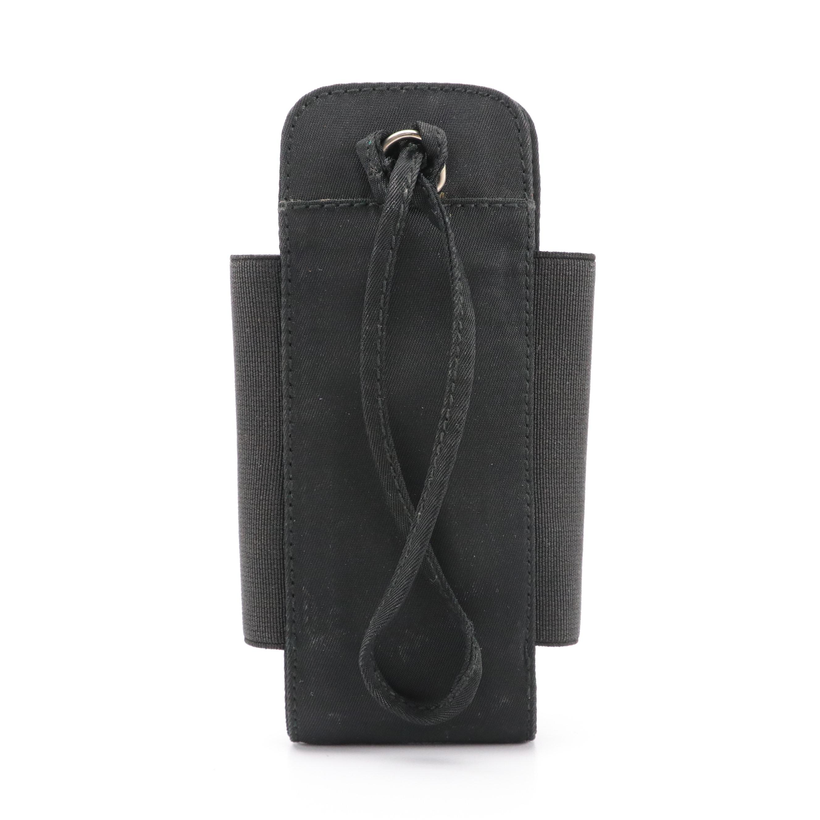 Prada Tessuto Nylon Phone Pouch with Wristlet Strap