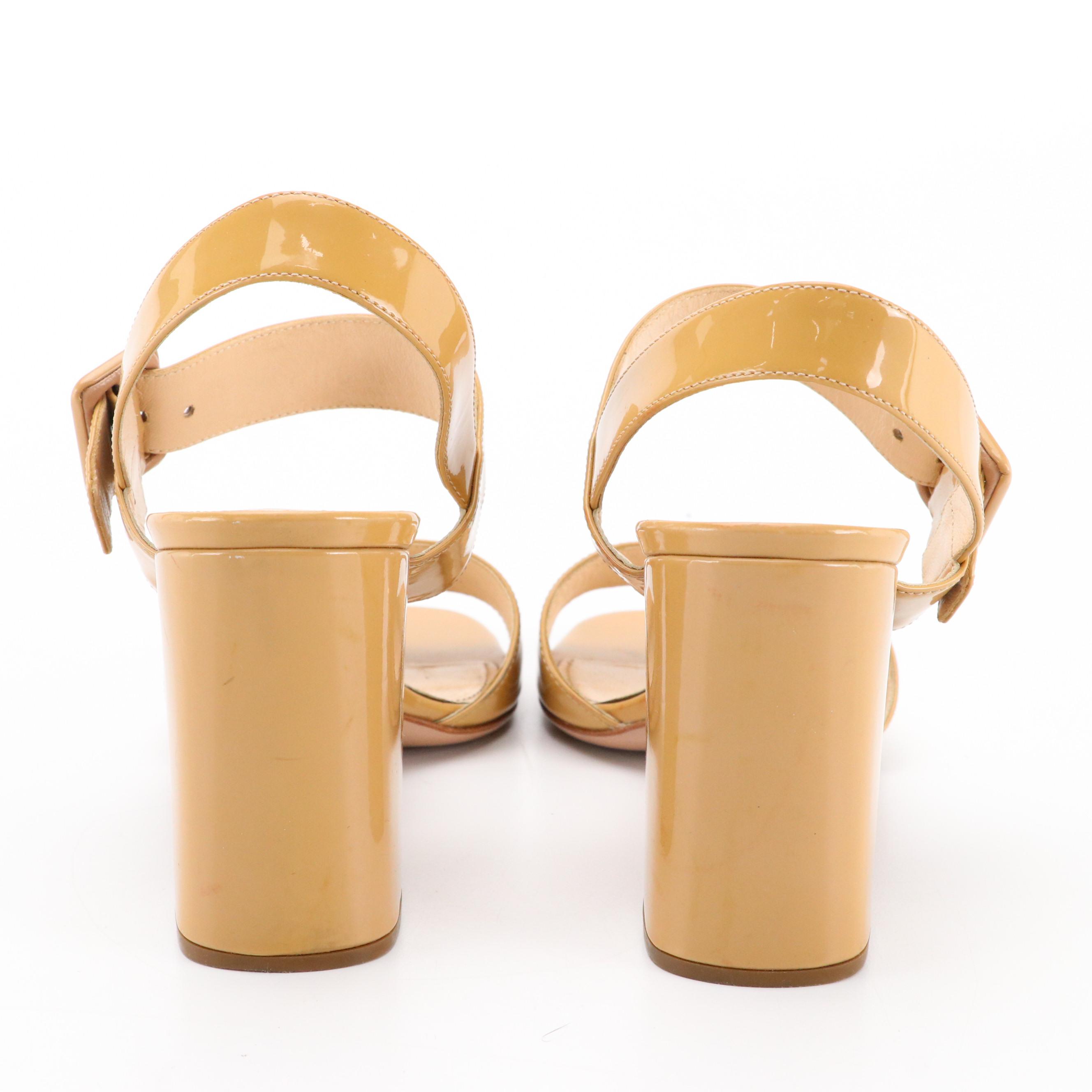 Prada Patent Leather Sandals