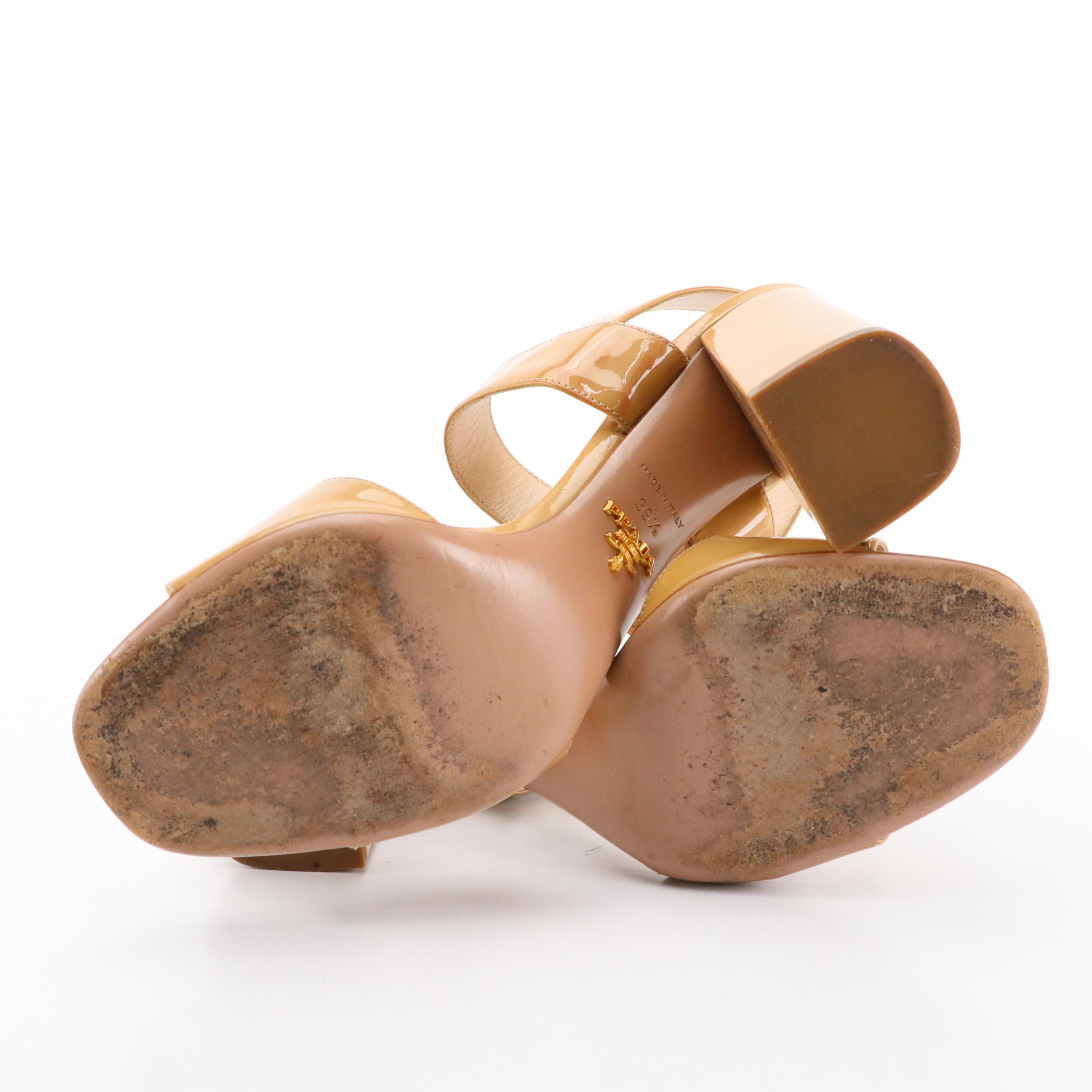 Prada Patent Leather Sandals