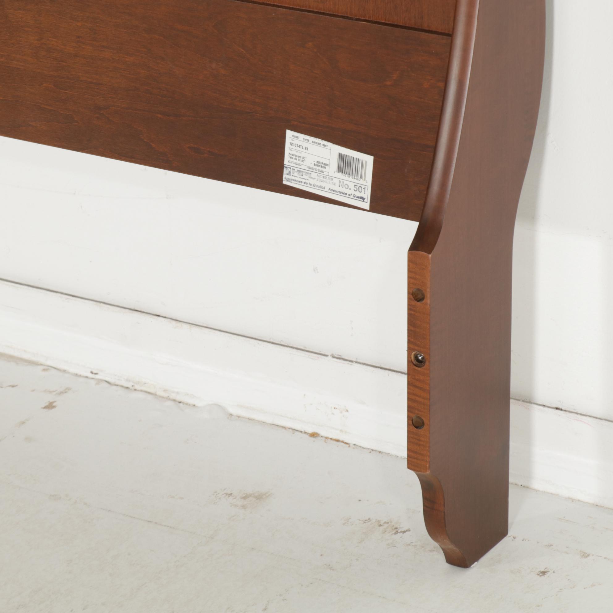 HPL Shermag Louis Philippe Style Cherry-Stained King Size Sleigh Bed