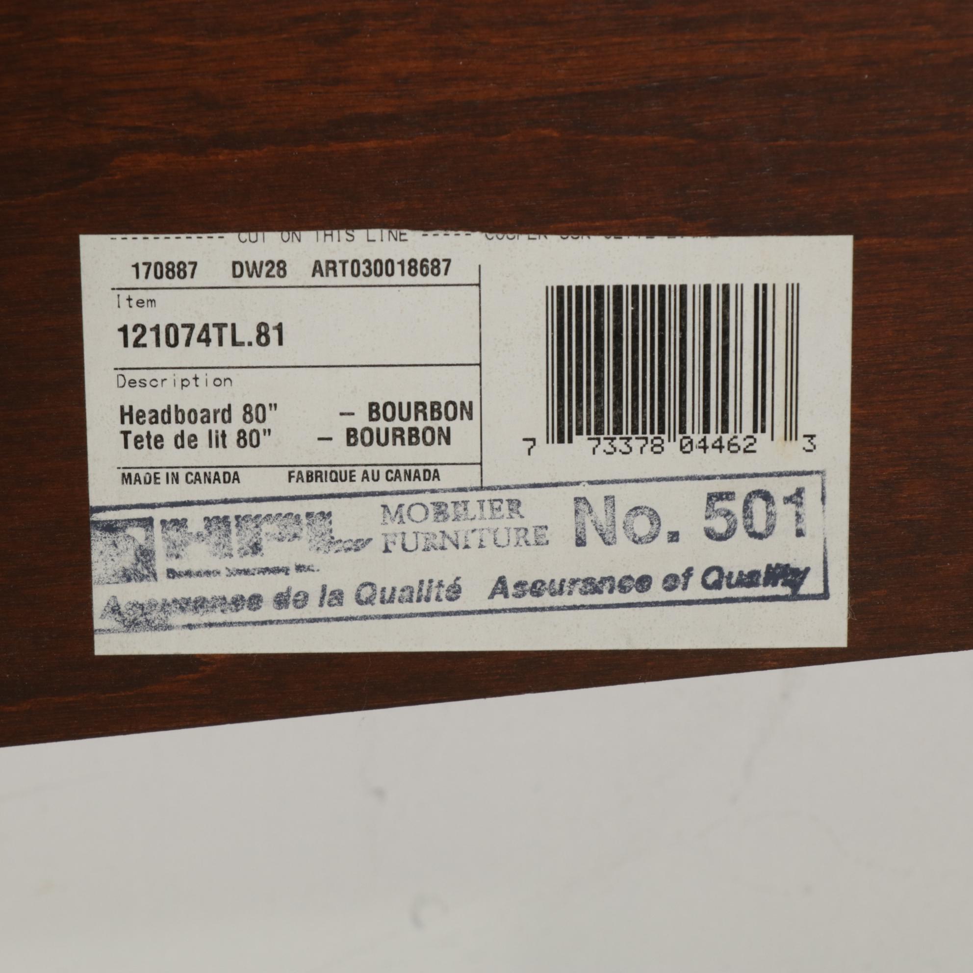 HPL Shermag Louis Philippe Style Cherry-Stained King Size Sleigh Bed