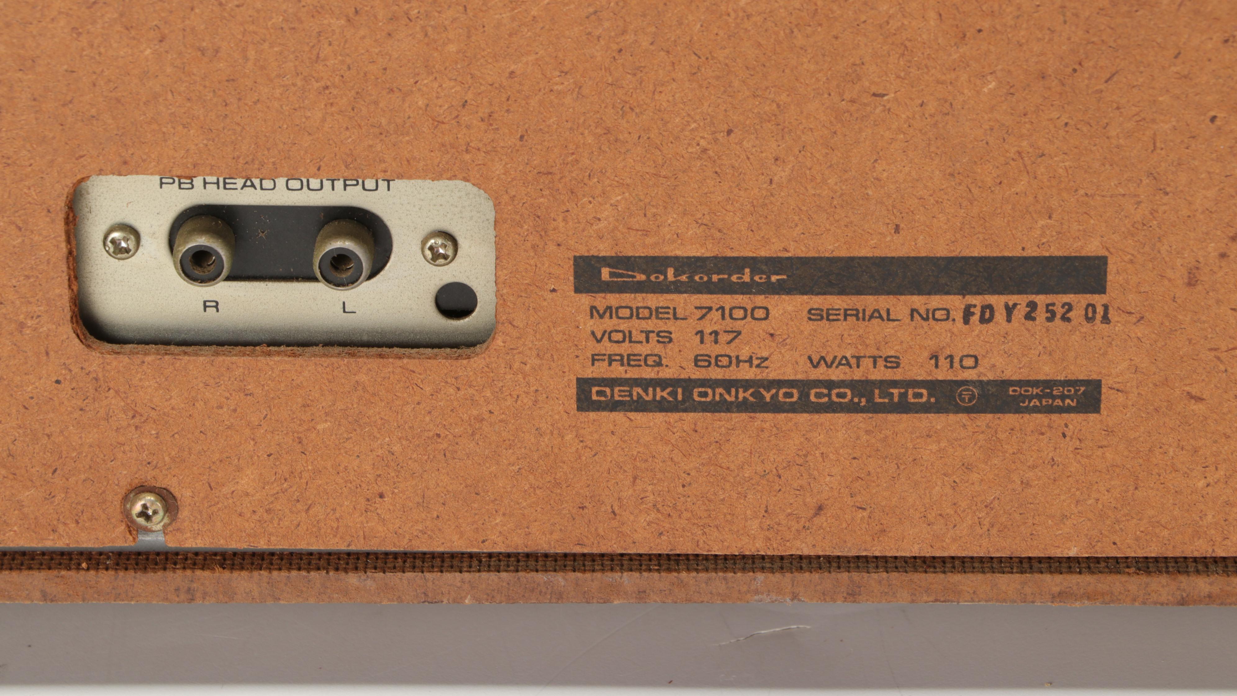 Dokorder 7100 Reel to Teel Tape Recorder and Tapes