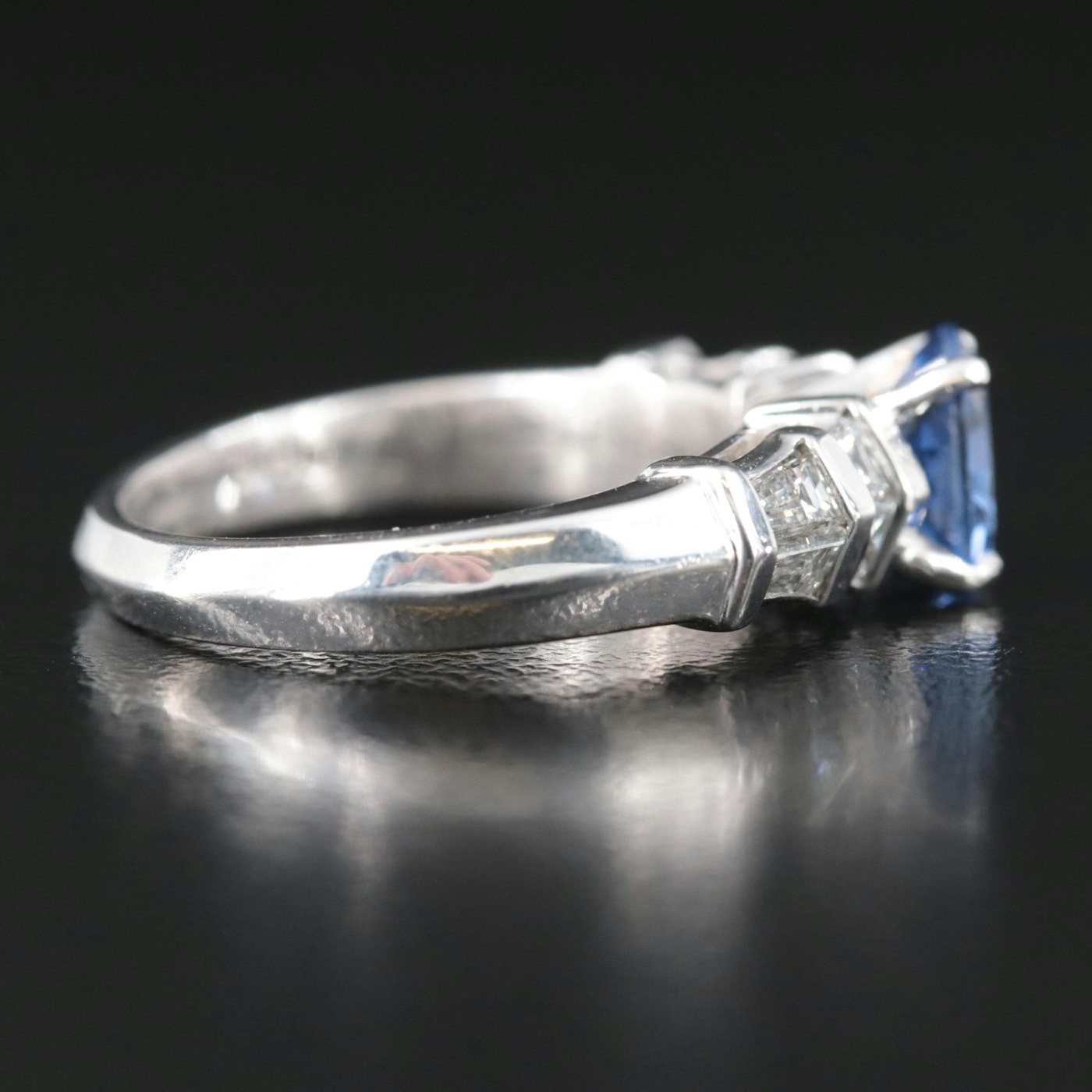 Platinum Sapphire and Diamond Ring | EBTH