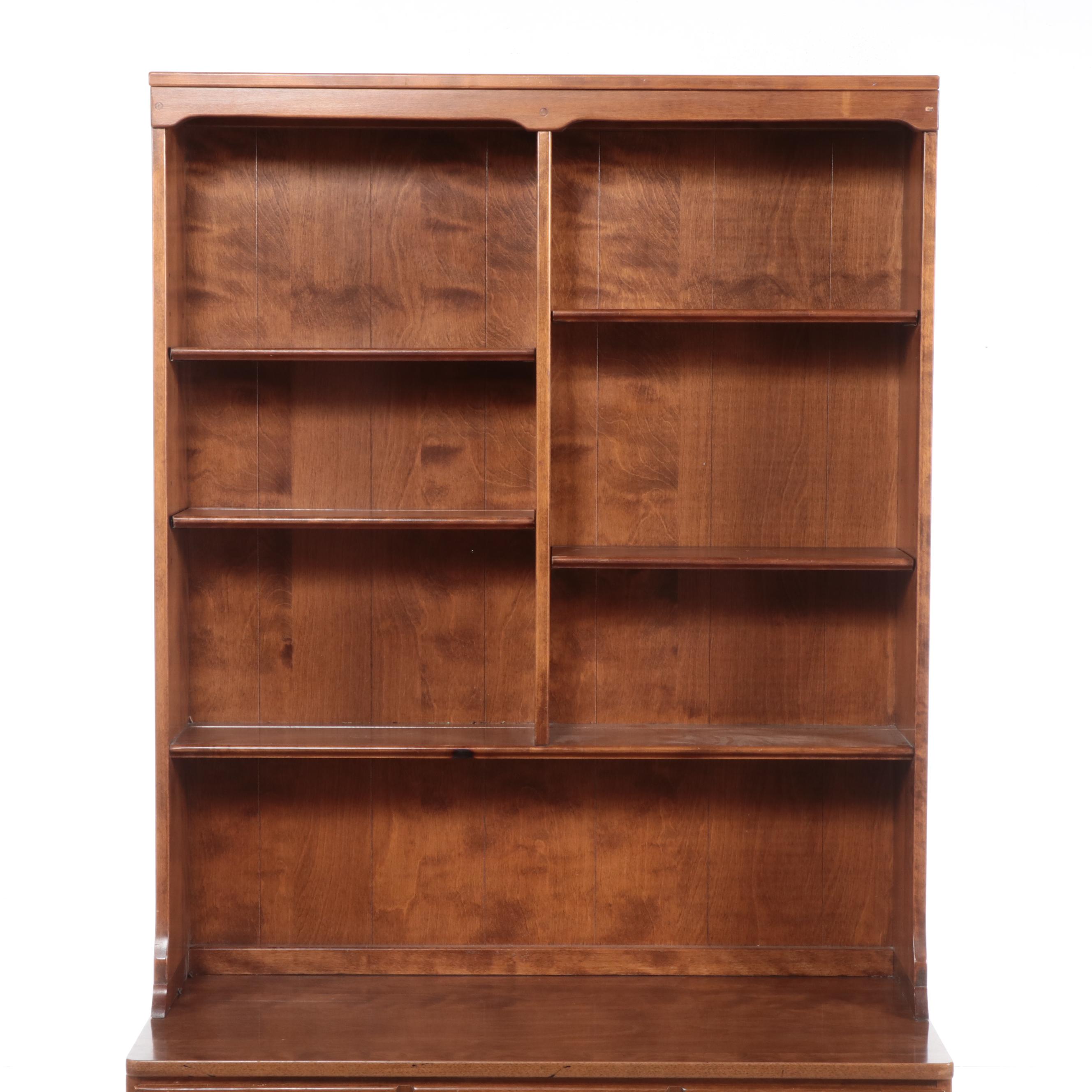 Ethan Allen Federal Style Maple, Birch, and Laminate Three-Drawer Bookcase
