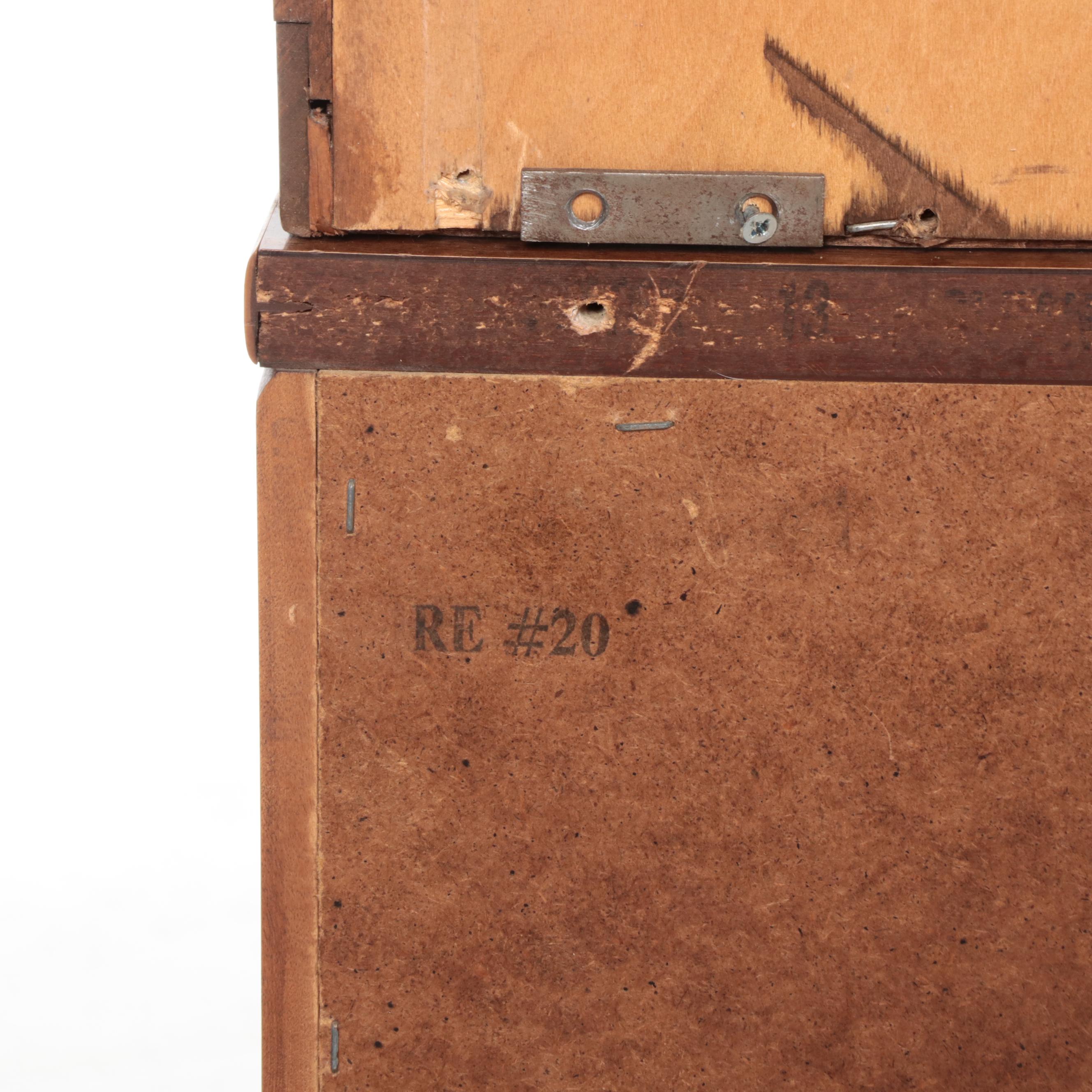 Ethan Allen Federal Style Maple, Birch, and Laminate Three-Drawer Bookcase