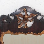 Chippendale Style Mahogany and Parcel Gilt Ho-Ho Bird Mirror, 19th Century