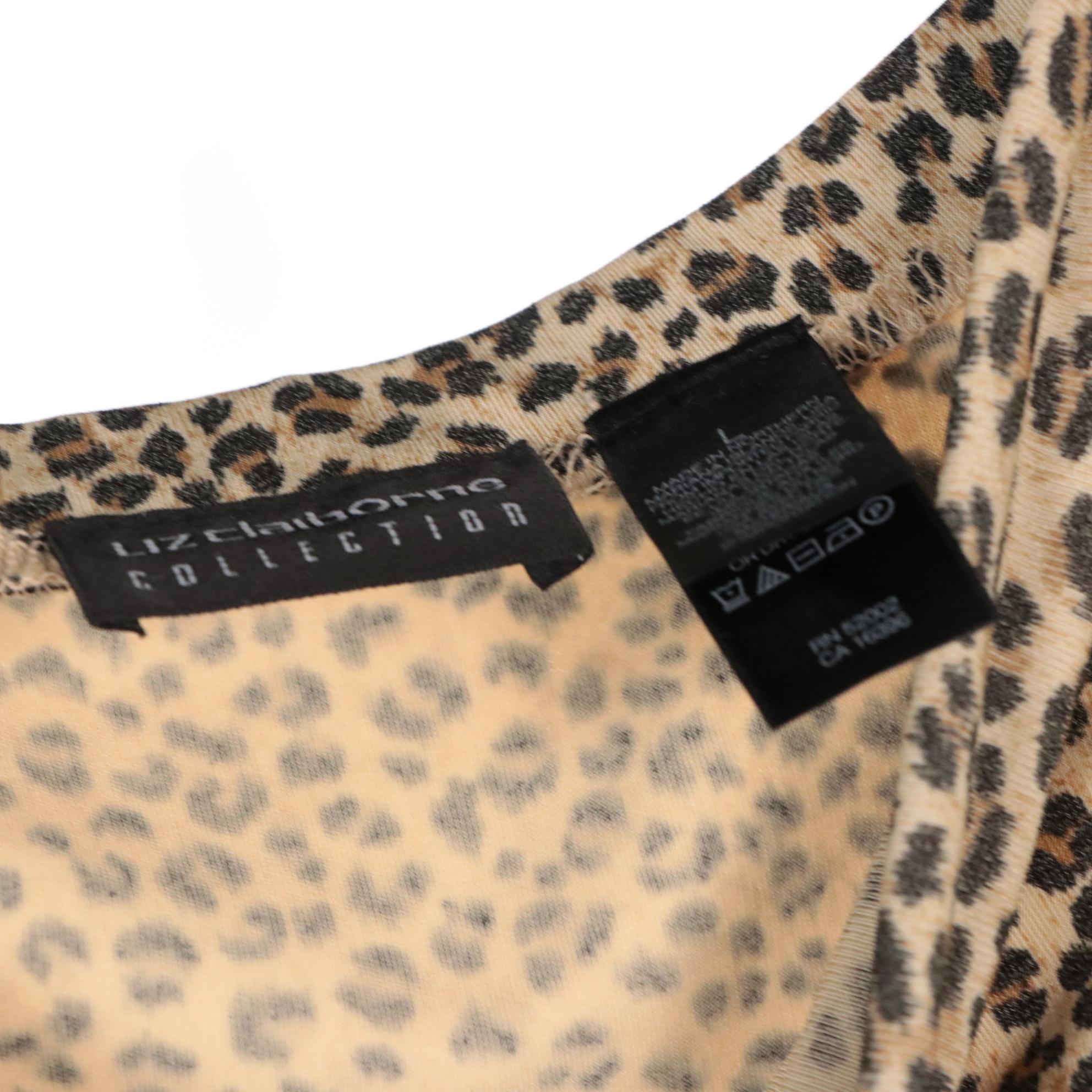 Liz Claiborne Leopard Print Skirt, Carol Lin Feathered Crop Jacket & Other Pants