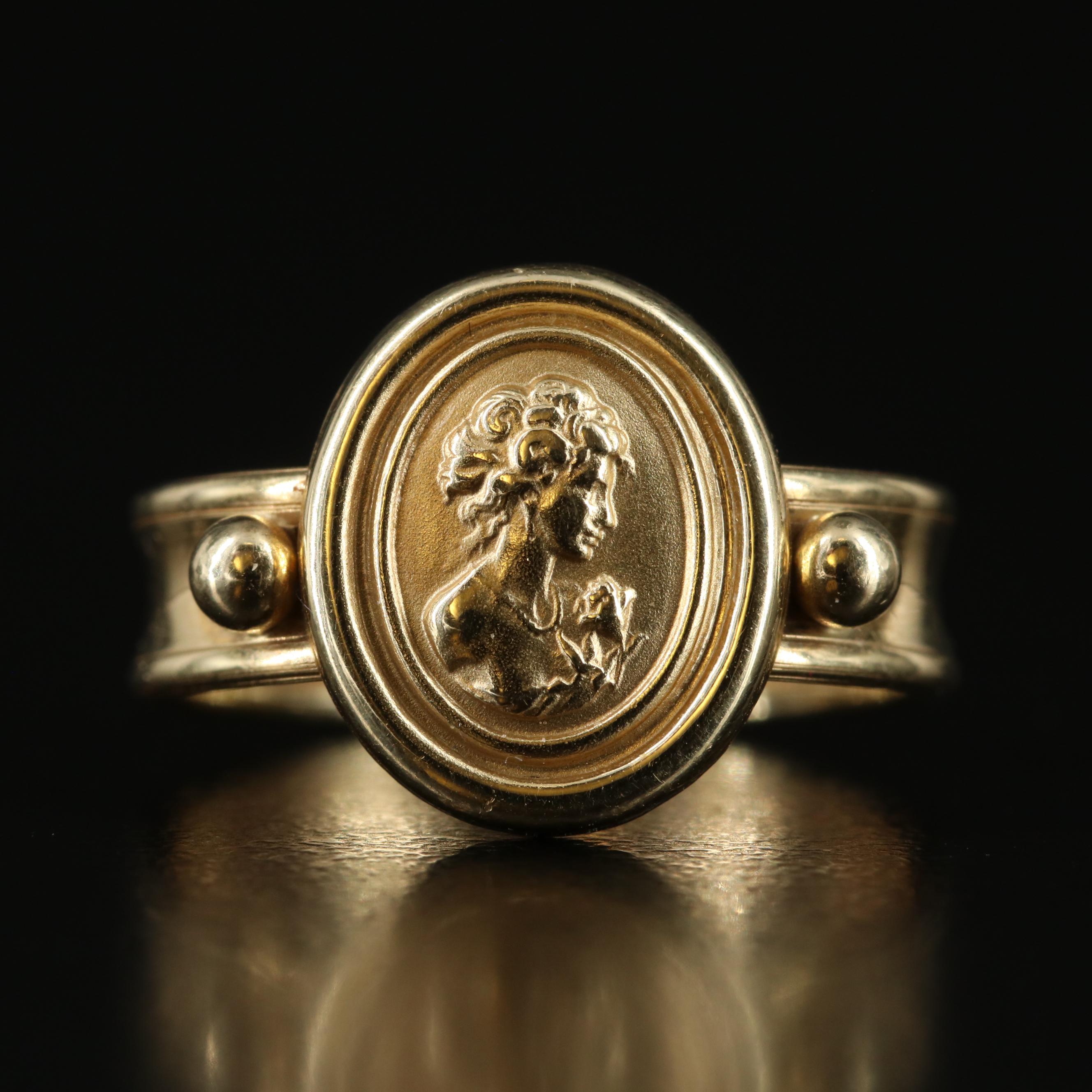Italian 14K Cameo Ring