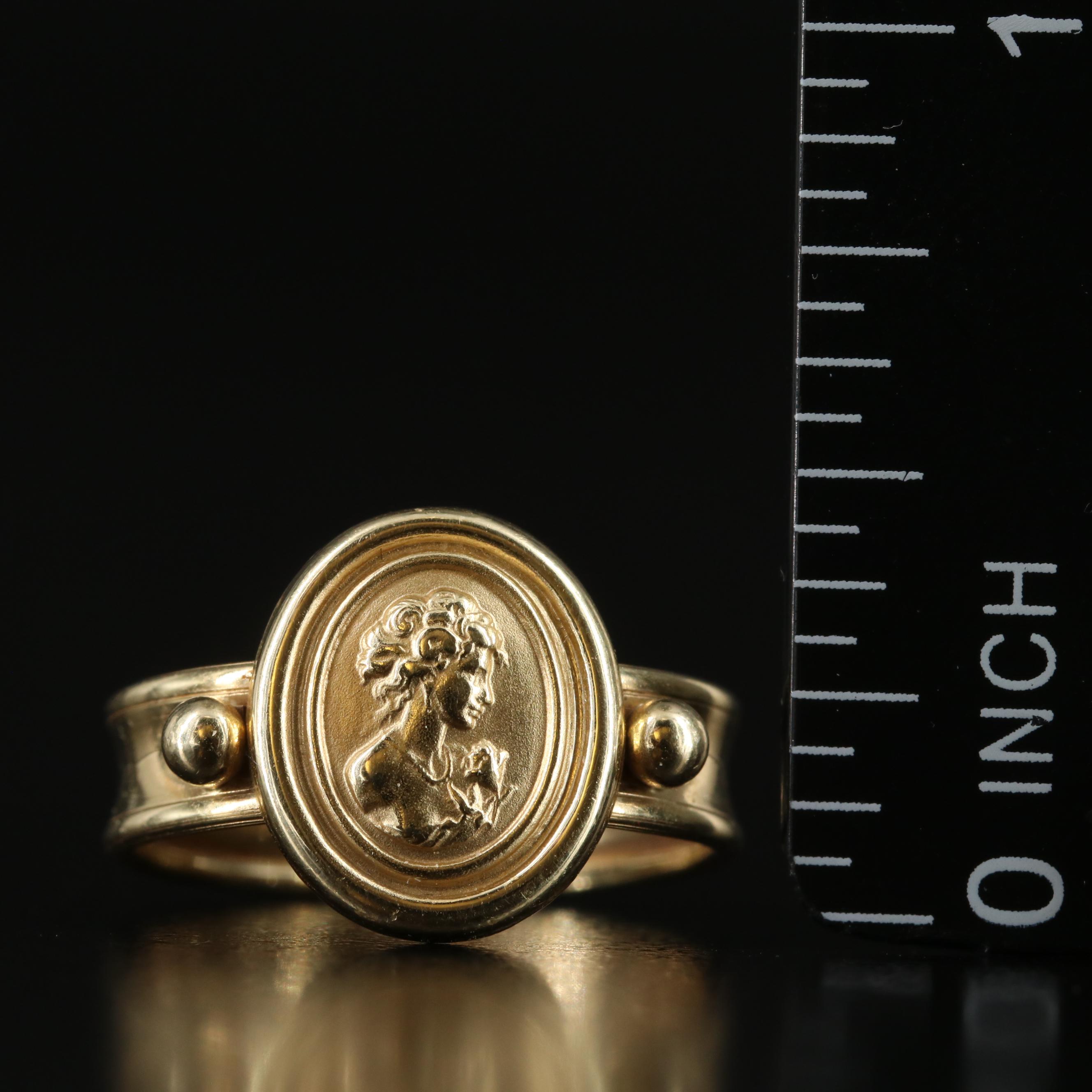 Italian 14K Cameo Ring