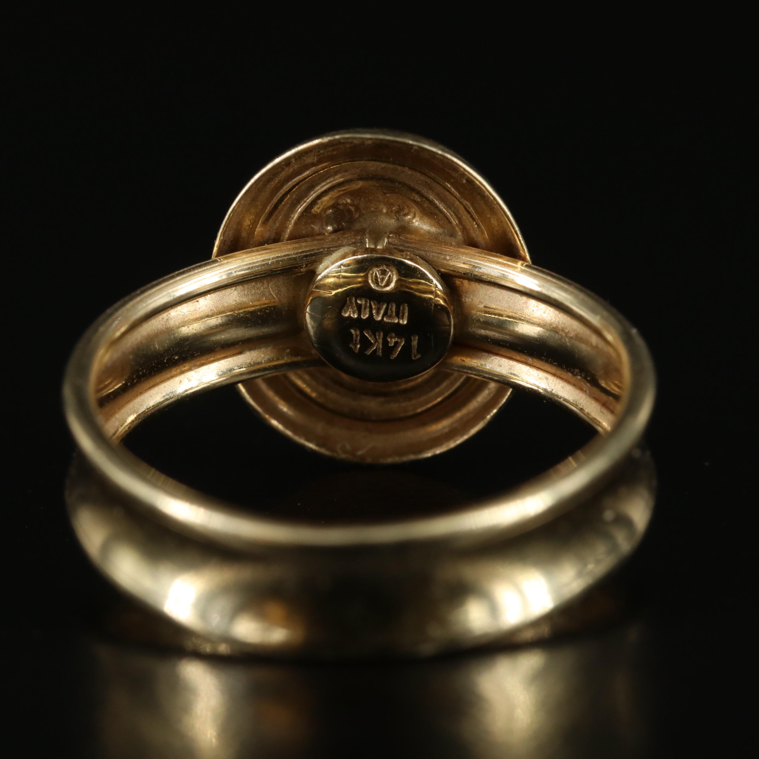 Italian 14K Cameo Ring