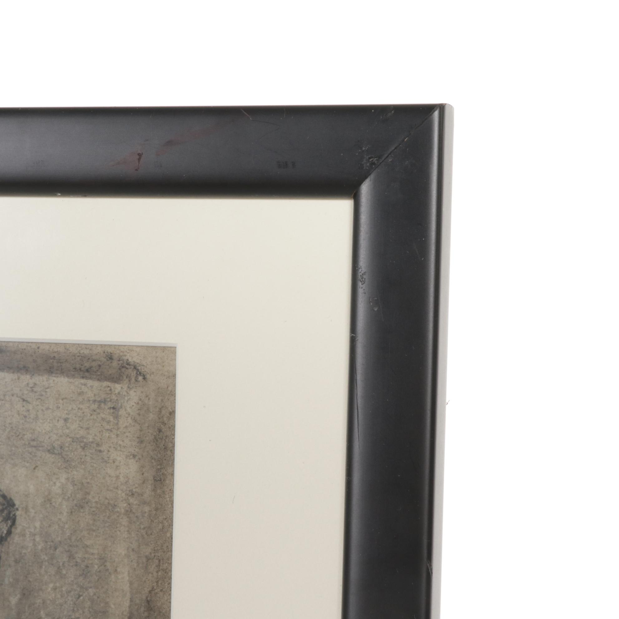 Gregorio Prestopino Watercolor and Ink Wash Painting "Little Grandma"