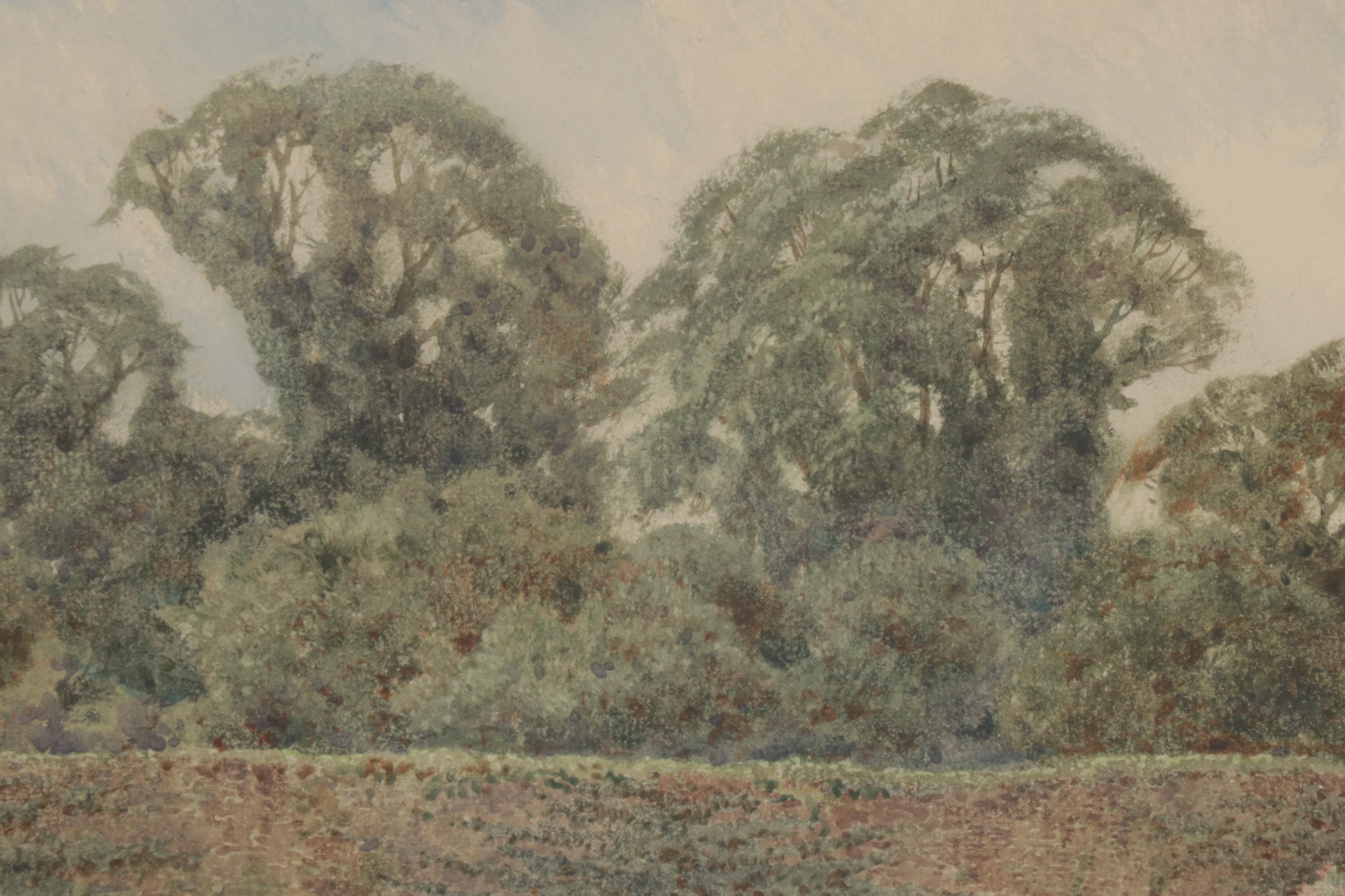 Lilian Stannard Watercolor Painting "The Gardens at Penhurst Place, Kent"