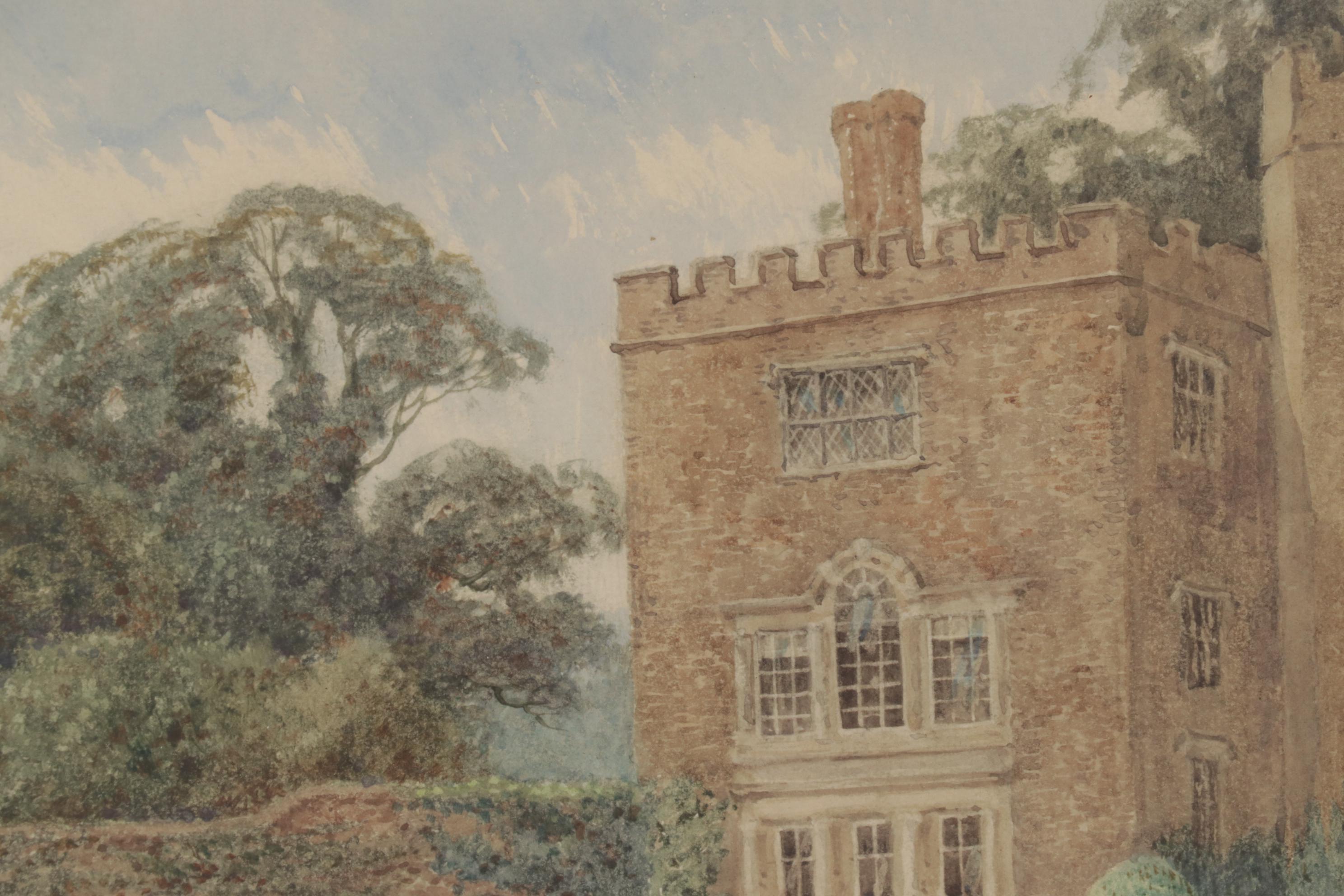 Lilian Stannard Watercolor Painting "The Gardens at Penhurst Place, Kent"