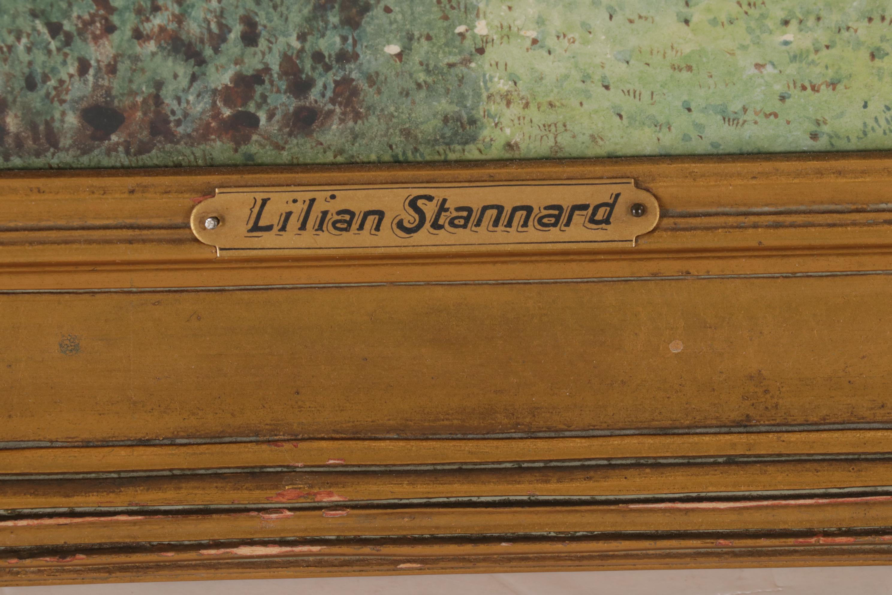 Lilian Stannard Watercolor Painting "The Gardens at Penhurst Place, Kent"