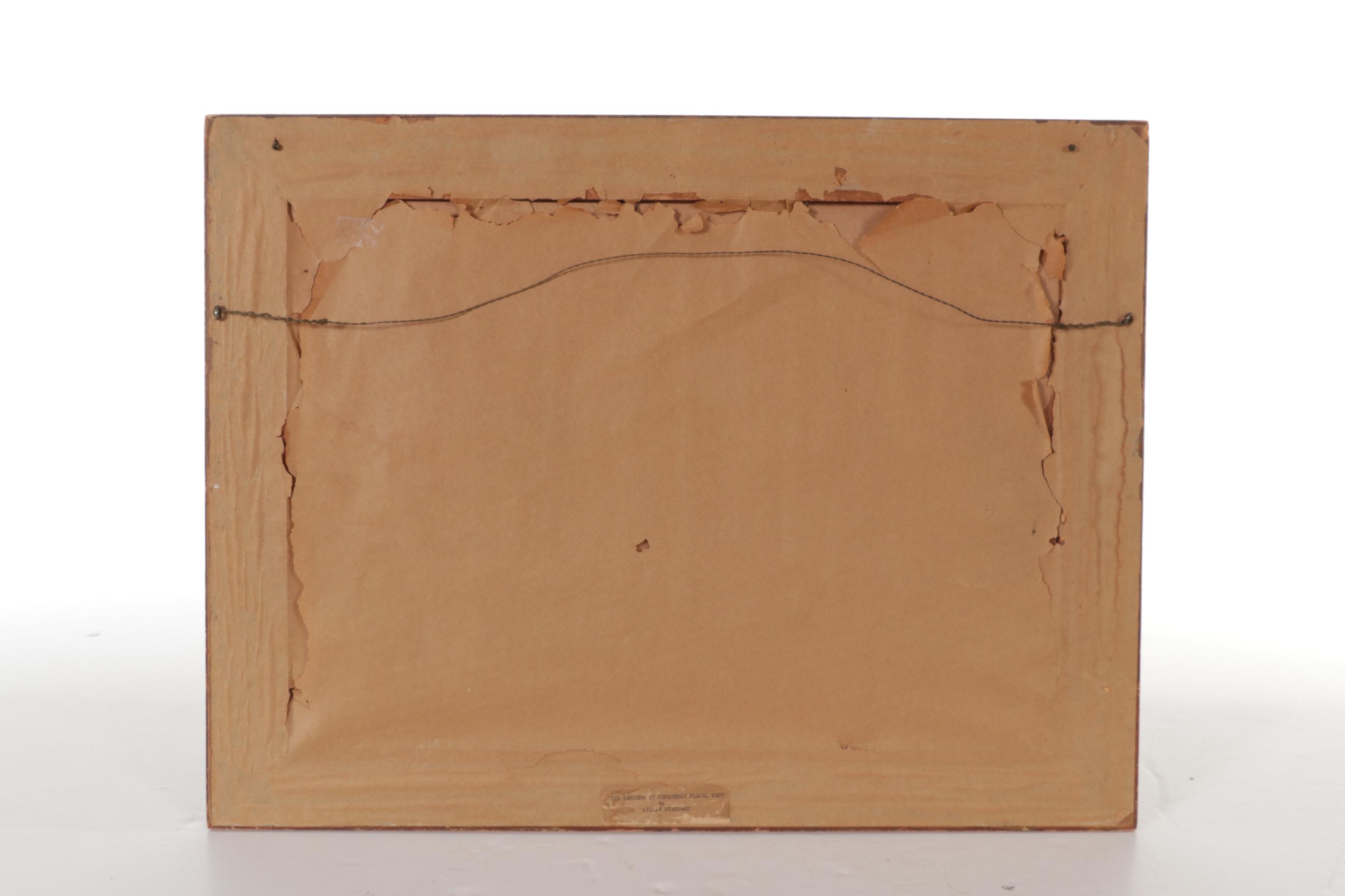 Lilian Stannard Watercolor Painting "The Gardens at Penhurst Place, Kent"