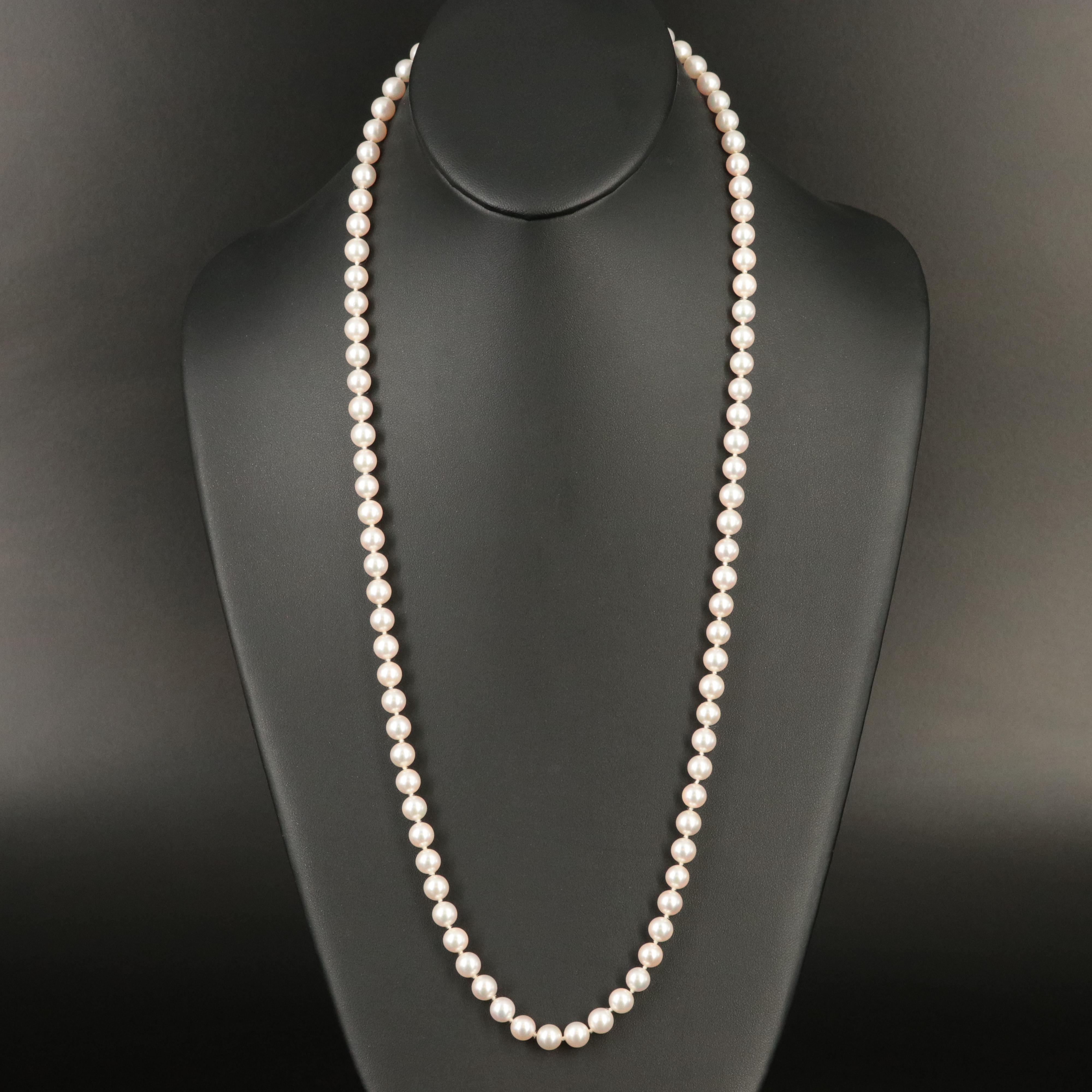 Tiffany & Co. Pearl Necklace with 18K Clasp