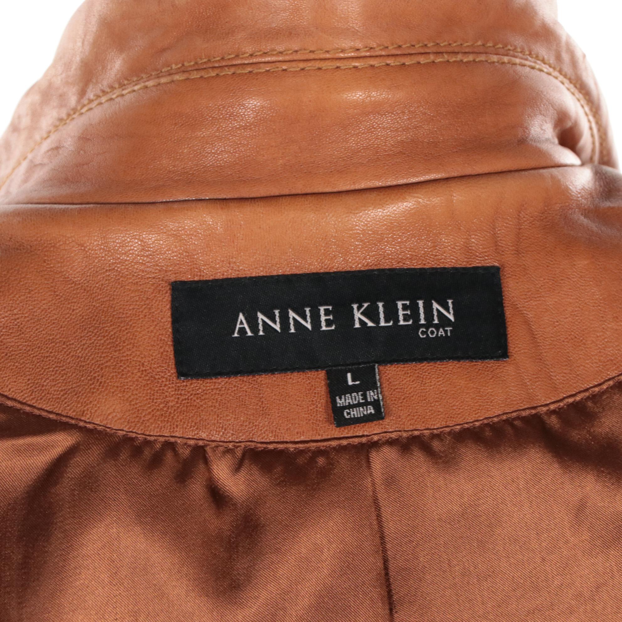 Ralph Lauren Blazer in Lambskin Leather and Anne Klein Jacket in Brown Leather