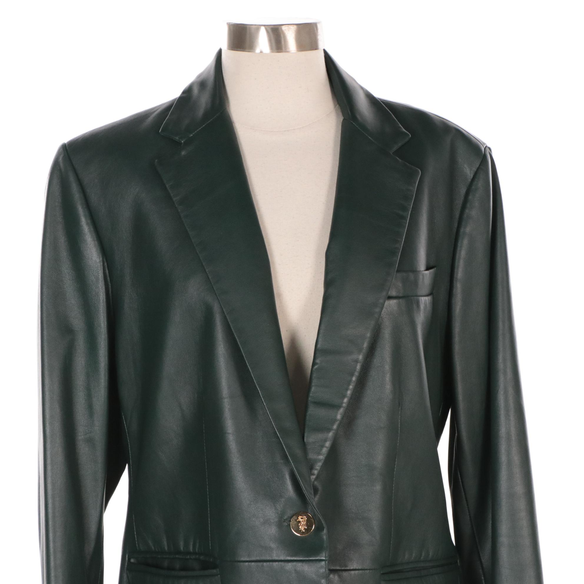Ralph Lauren Blazer in Lambskin Leather and Anne Klein Jacket in Brown Leather