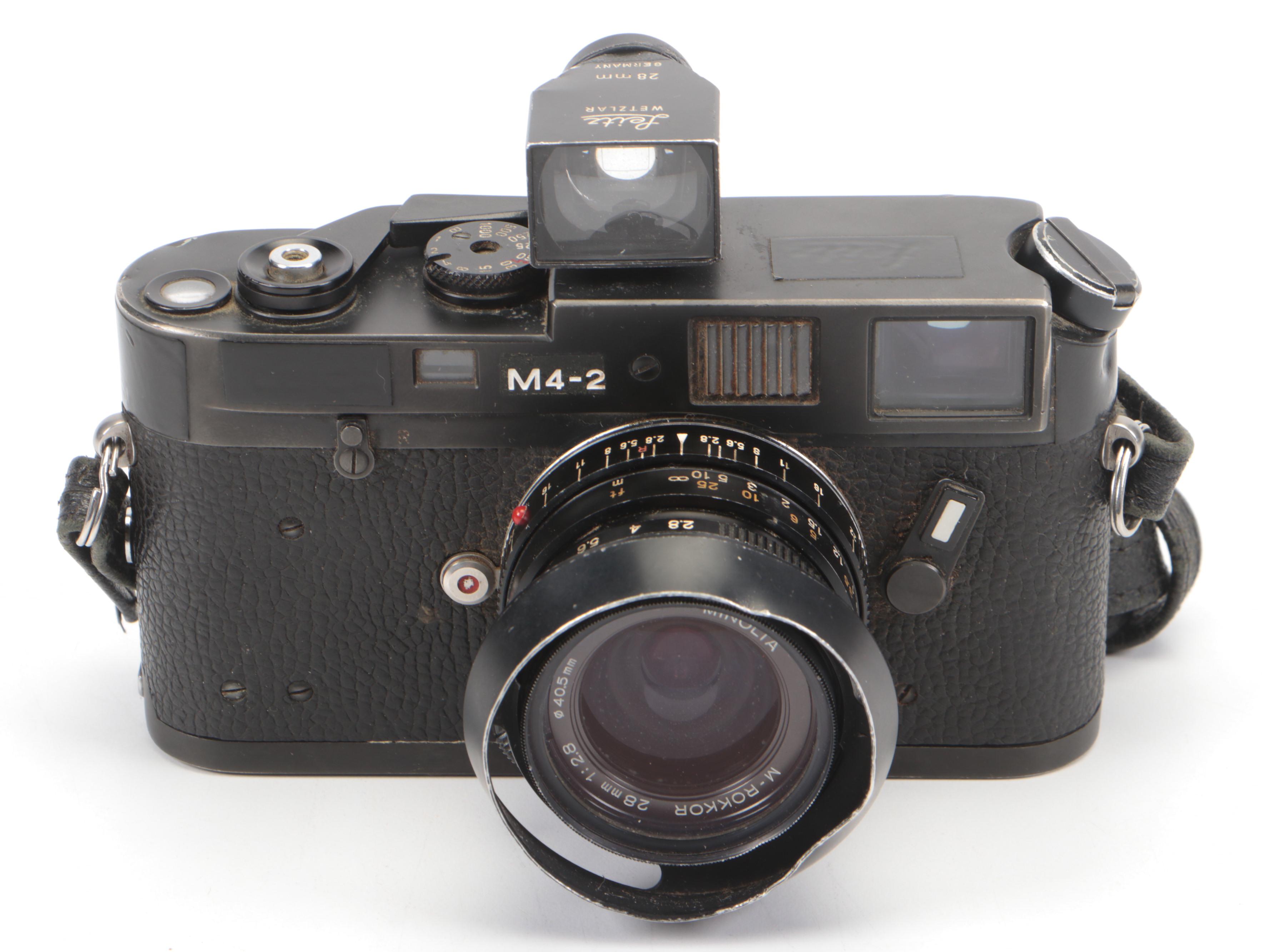 Leica M4-2 Camera with Minolta Camera Lens with More Accessories