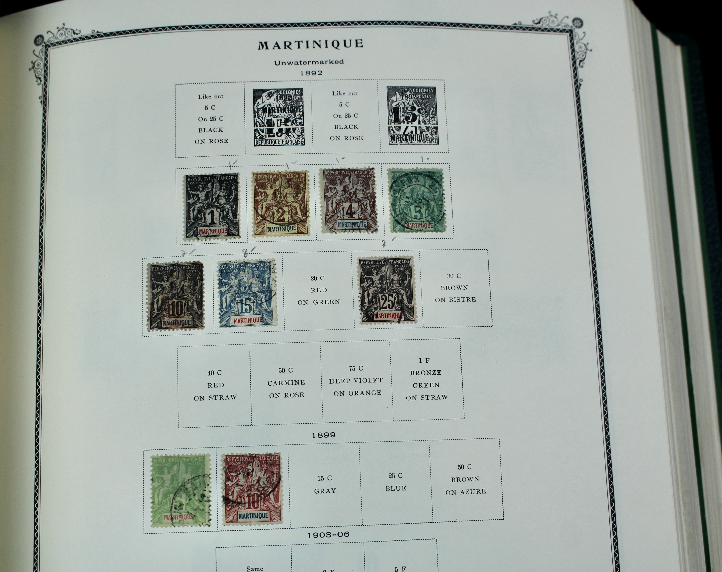 Scott Specialty Stamp Album Containing French Colony Stamps