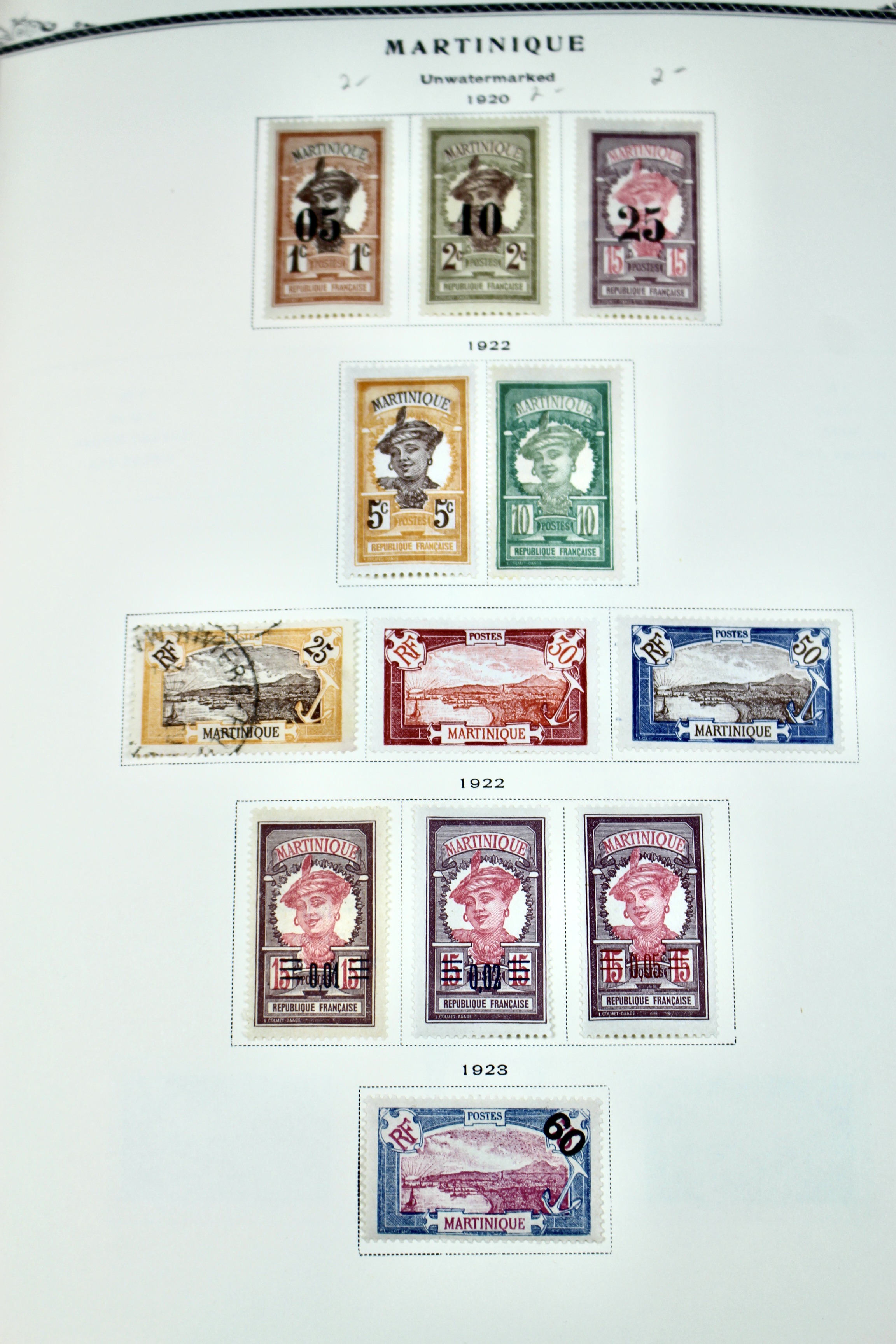 Scott Specialty Stamp Album Containing French Colony Stamps