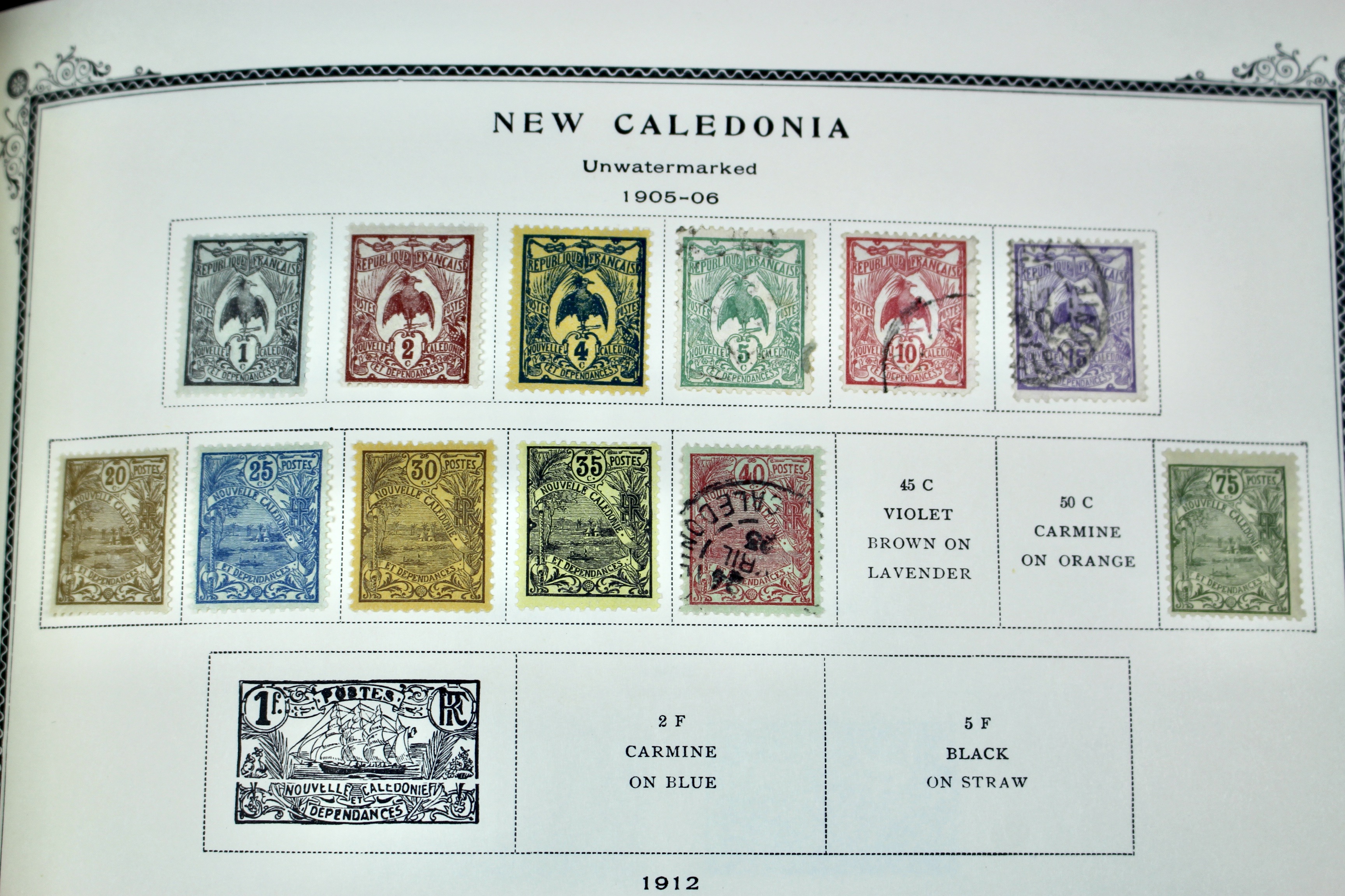 Scott Specialty Stamp Album Containing French Colony Stamps