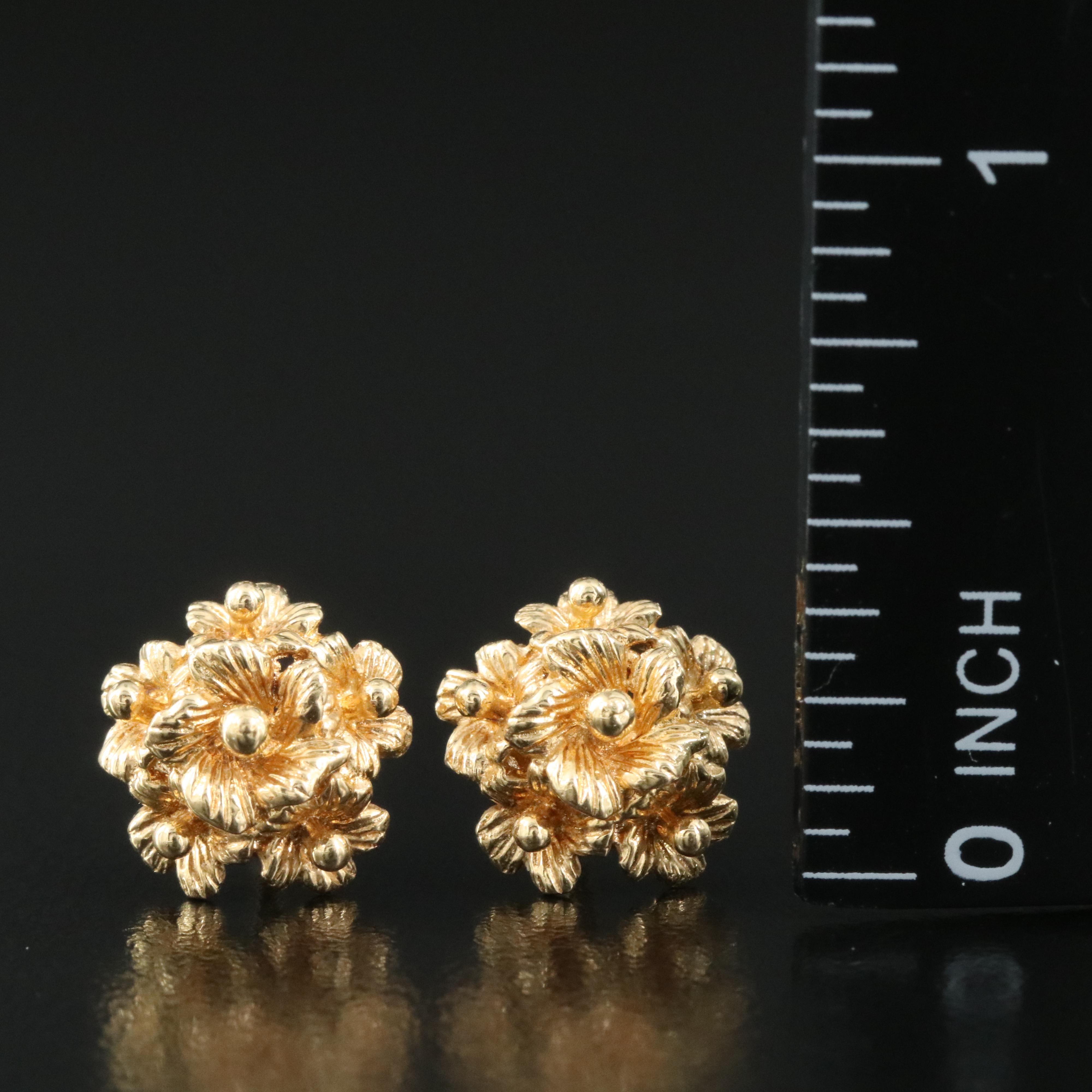 Carl Bucherer 18K Floral Bouquet Earrings