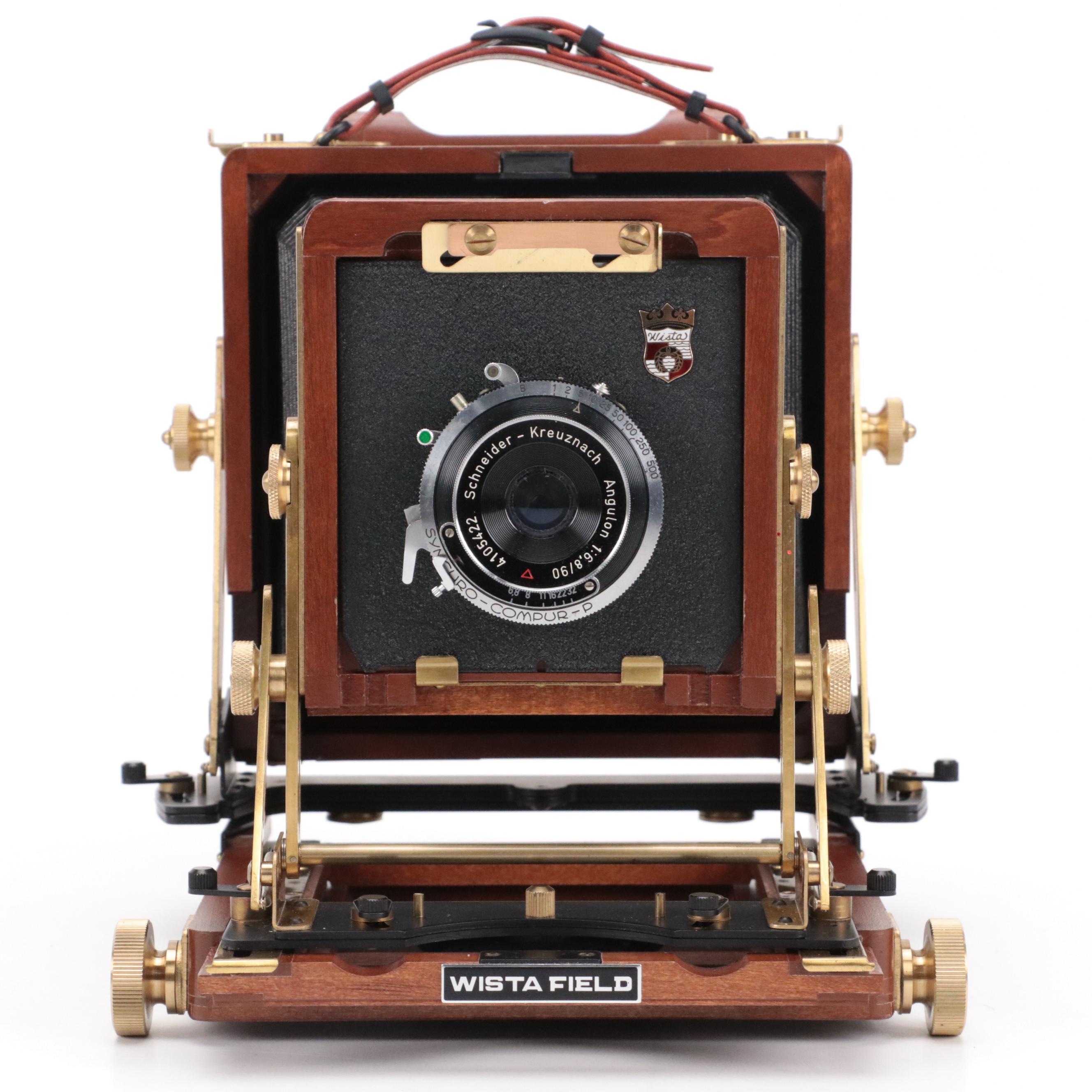 Wista Folding Plate Bellows Camera with Canvas Camera Bag and More
