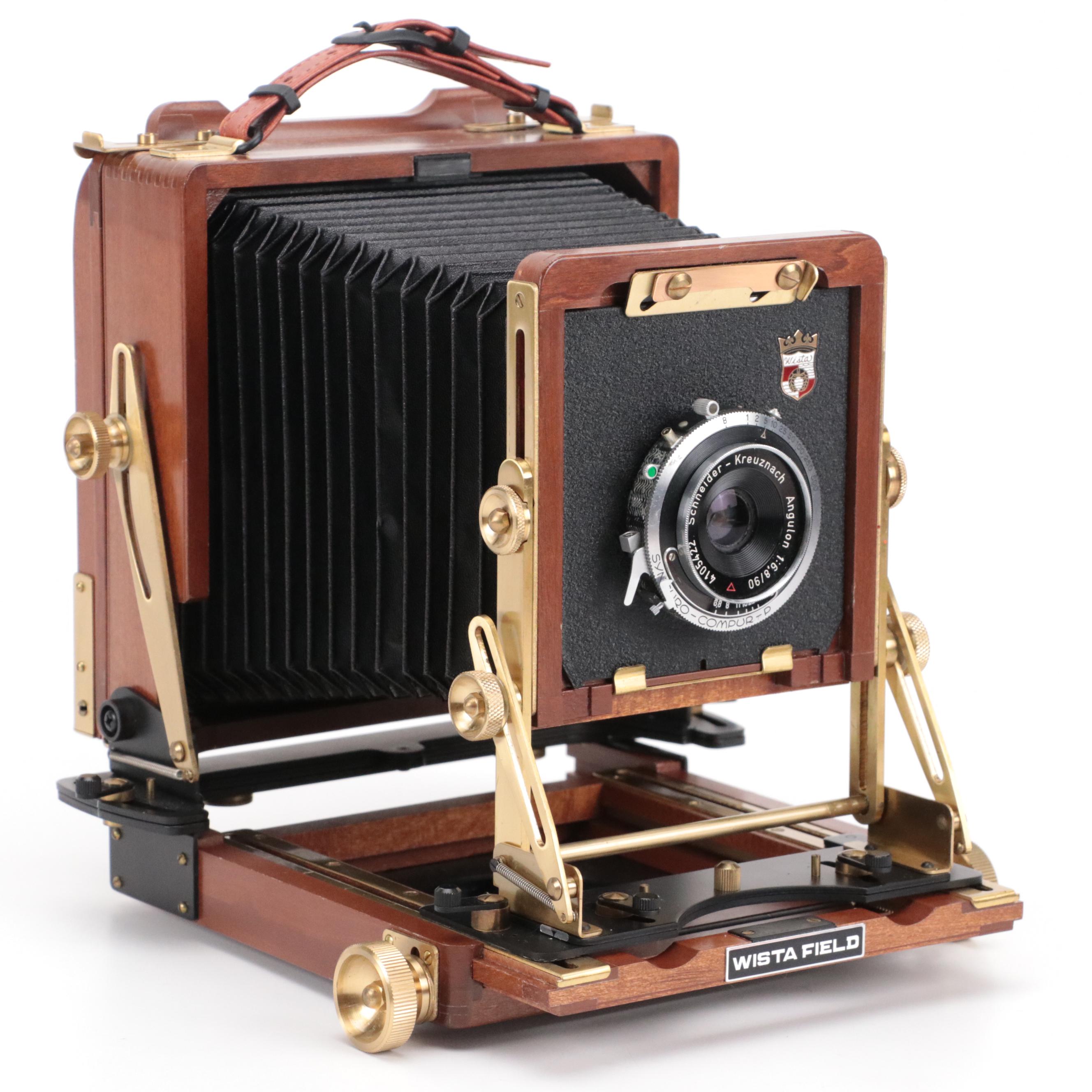 Wista Folding Plate Bellows Camera with Canvas Camera Bag and More