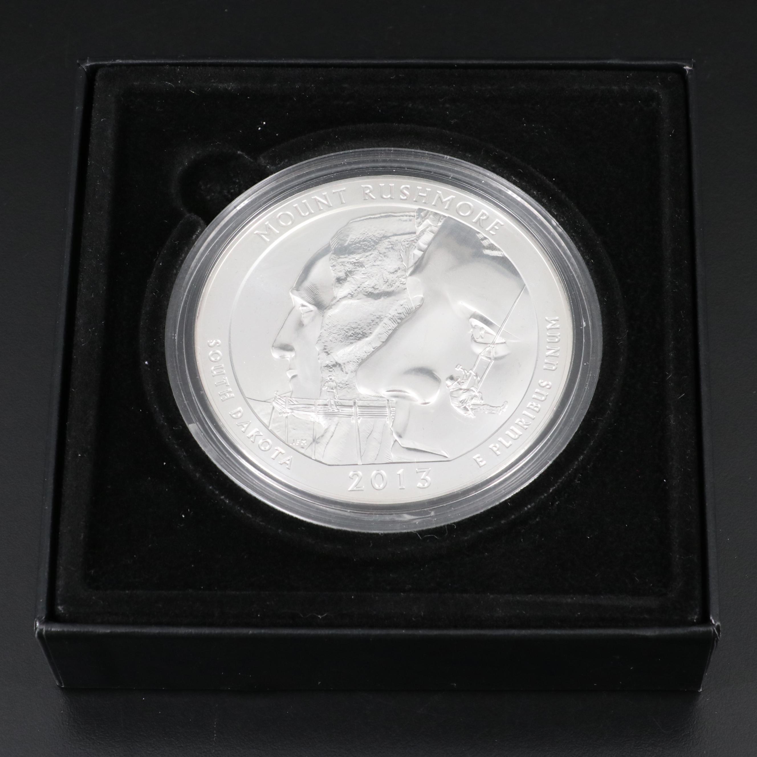 2013 America the Beautiful Five Ounce Uncirculated  Silver Coin