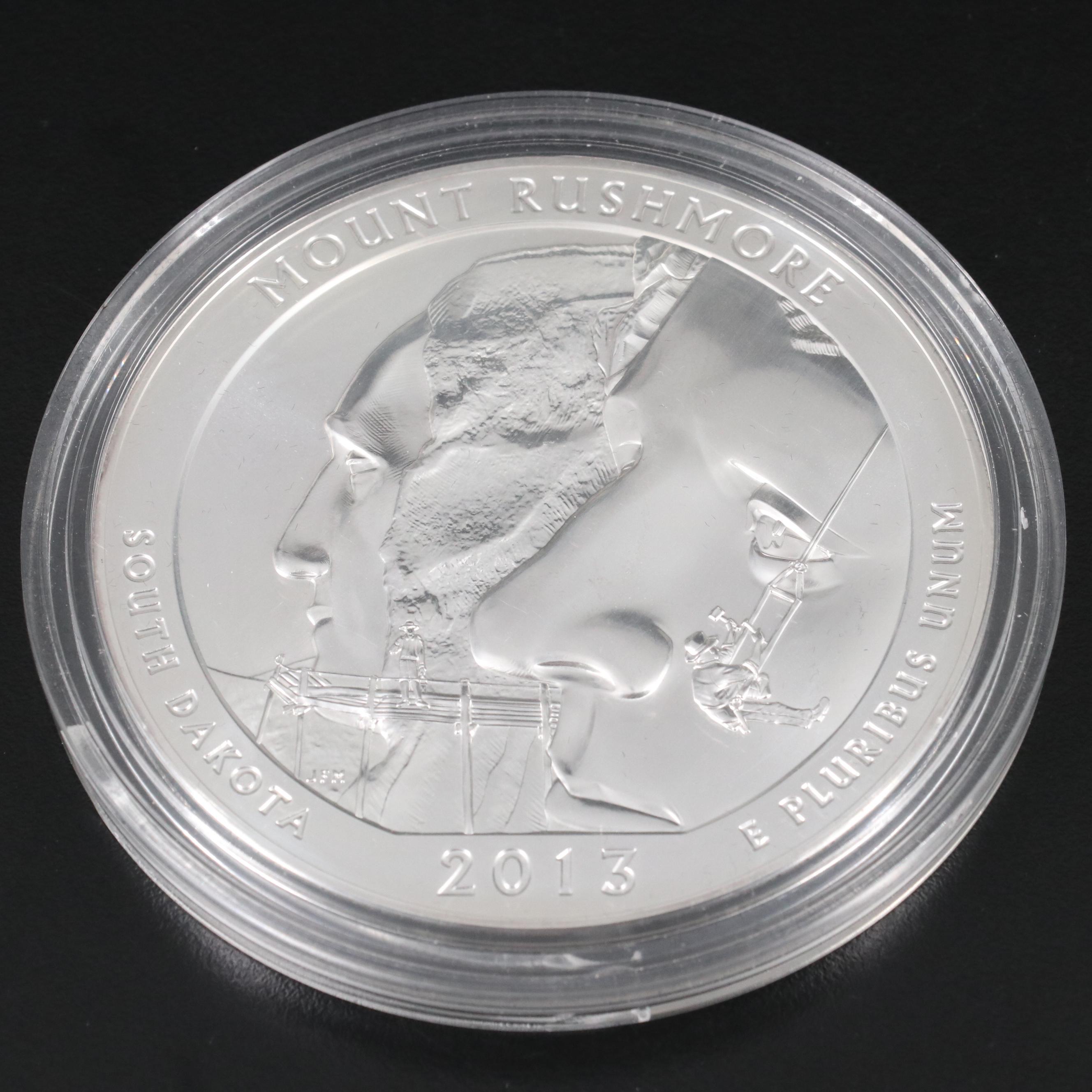 2013 America the Beautiful Five Ounce Uncirculated  Silver Coin