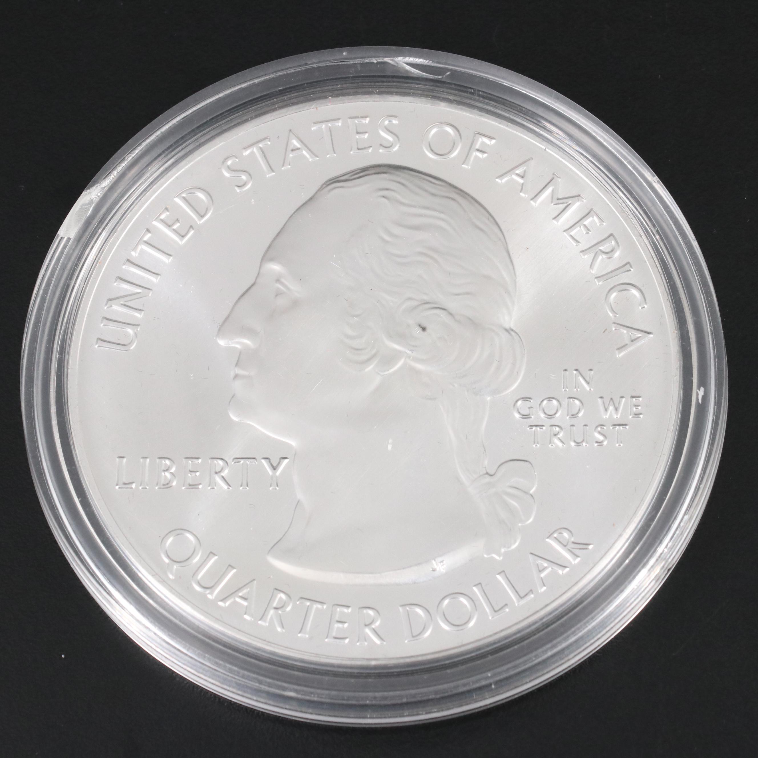 2013 America the Beautiful Five Ounce Uncirculated  Silver Coin