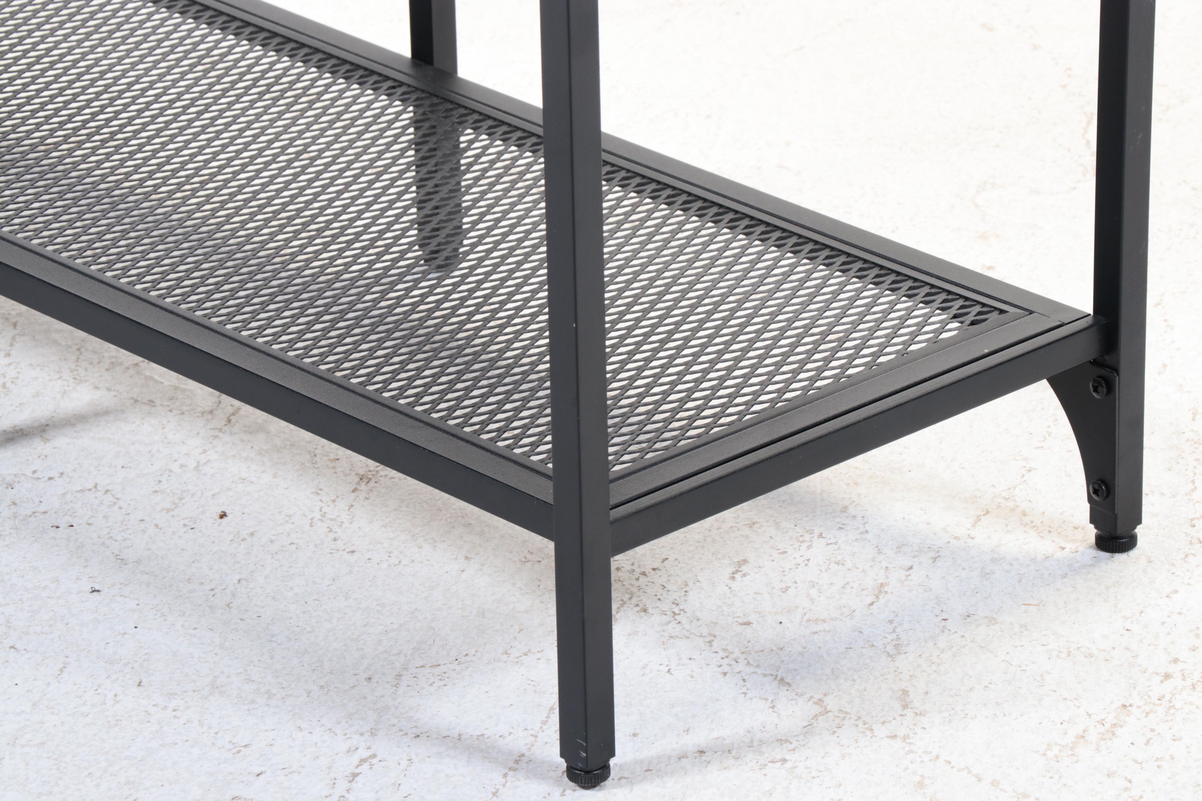 Metal and Wooden 4-Tier Shelf Bookcase