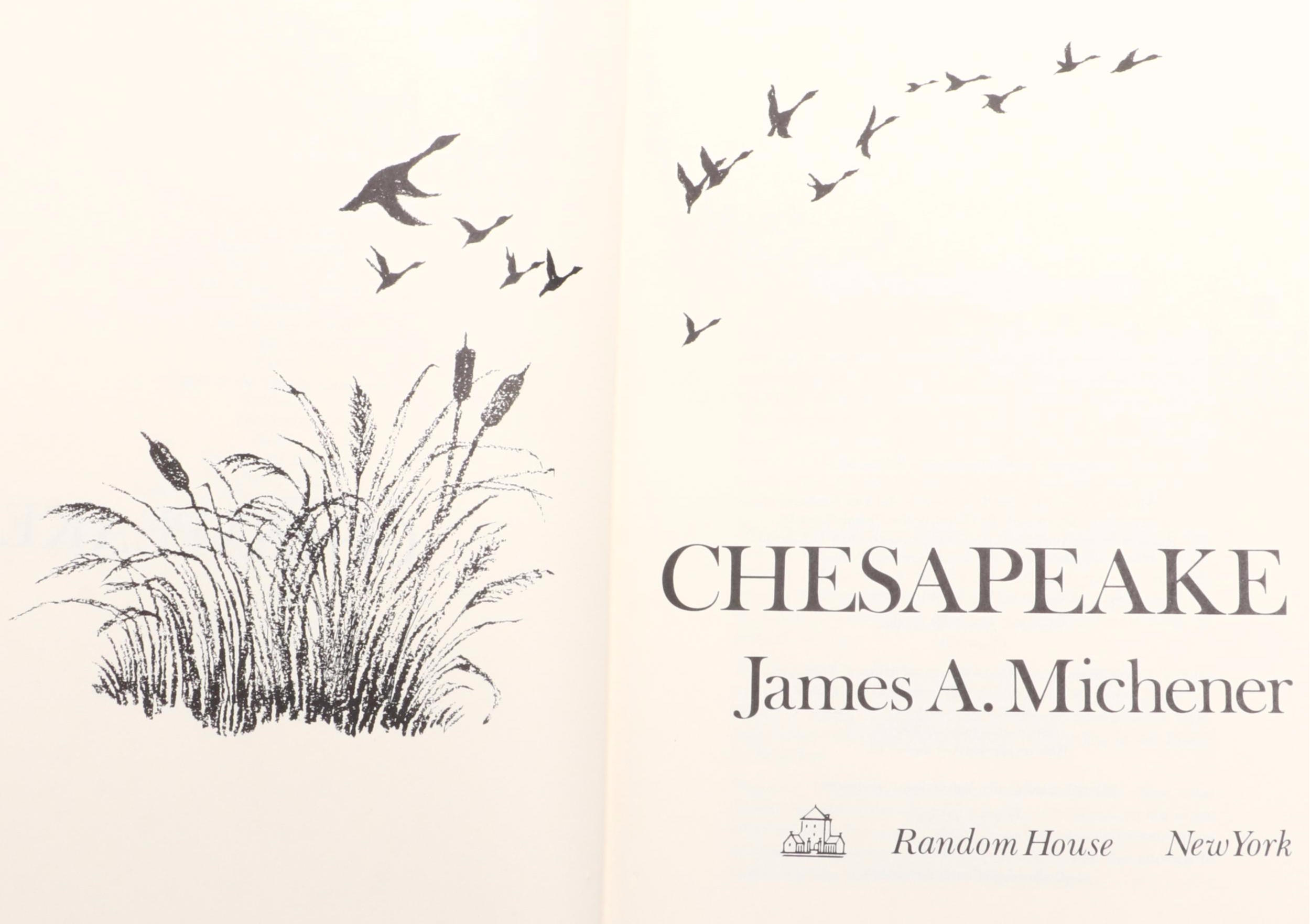 Signed First Edition James Michener Novels with "Caribbean" and "Chesapeake"