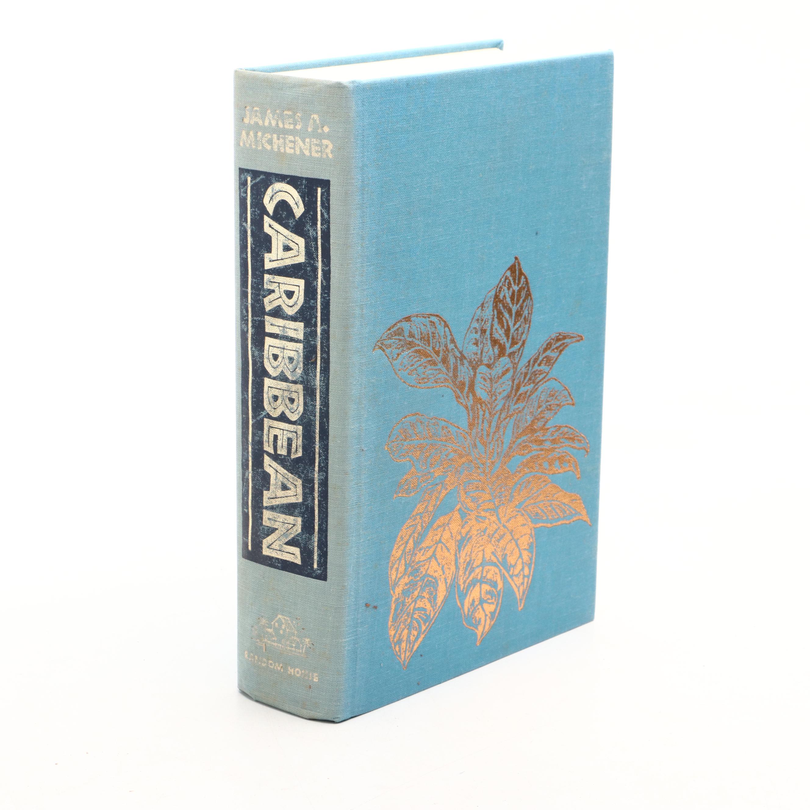 Signed First Edition James Michener Novels with "Caribbean" and "Chesapeake"