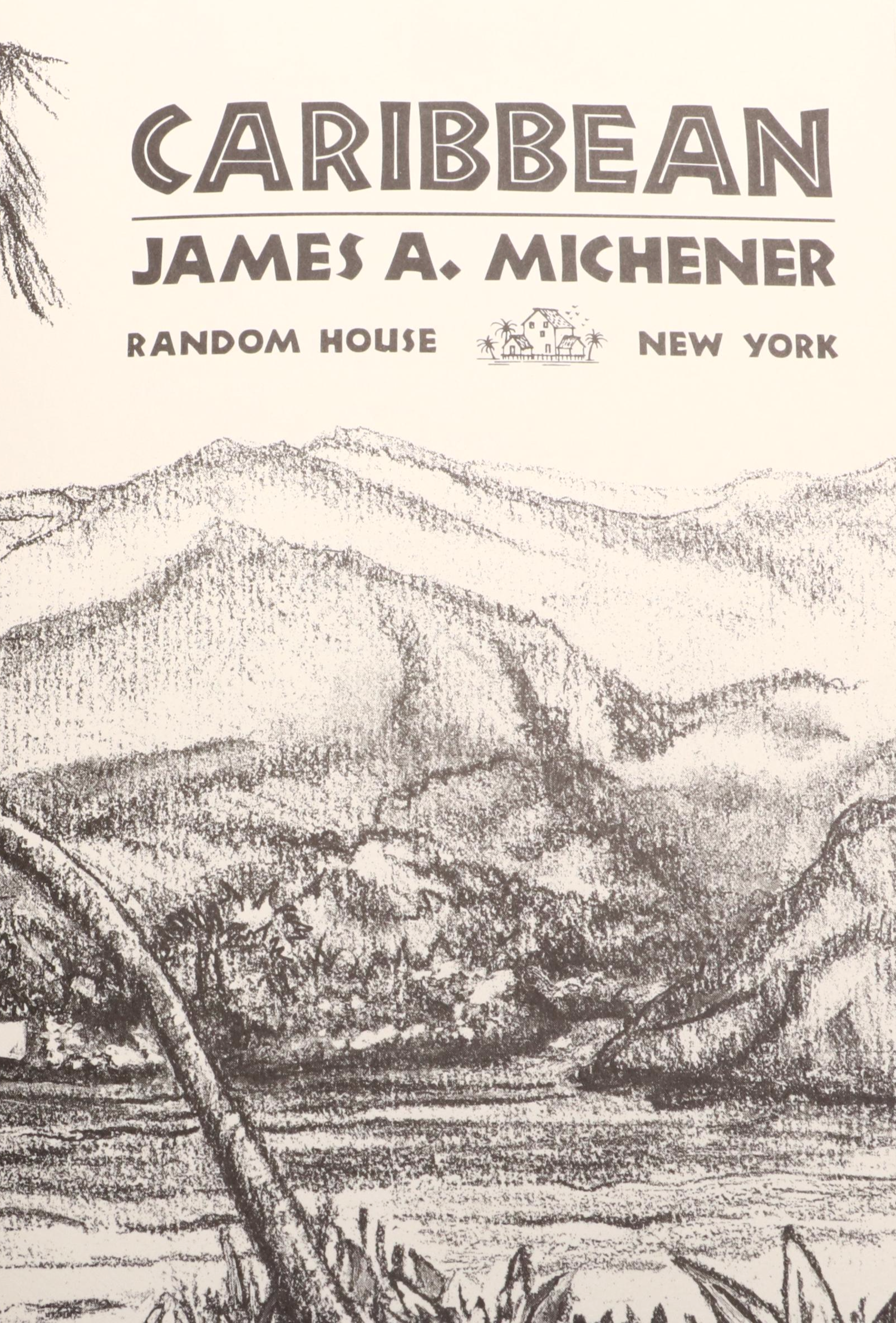Signed First Edition James Michener Novels with "Caribbean" and "Chesapeake"