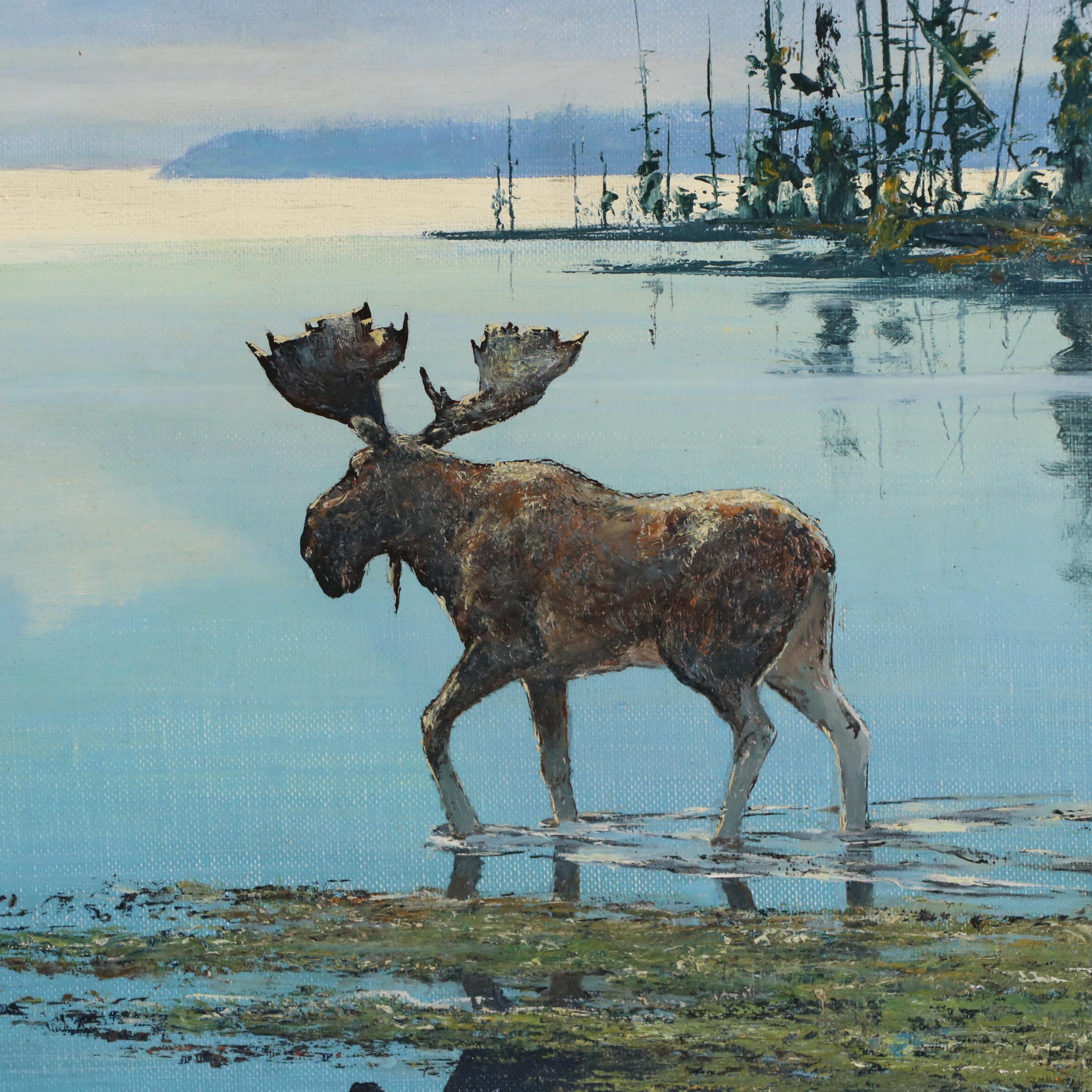 Carl Ivar Gilbert Oil Painting "Wild Country," Mid-20th Century