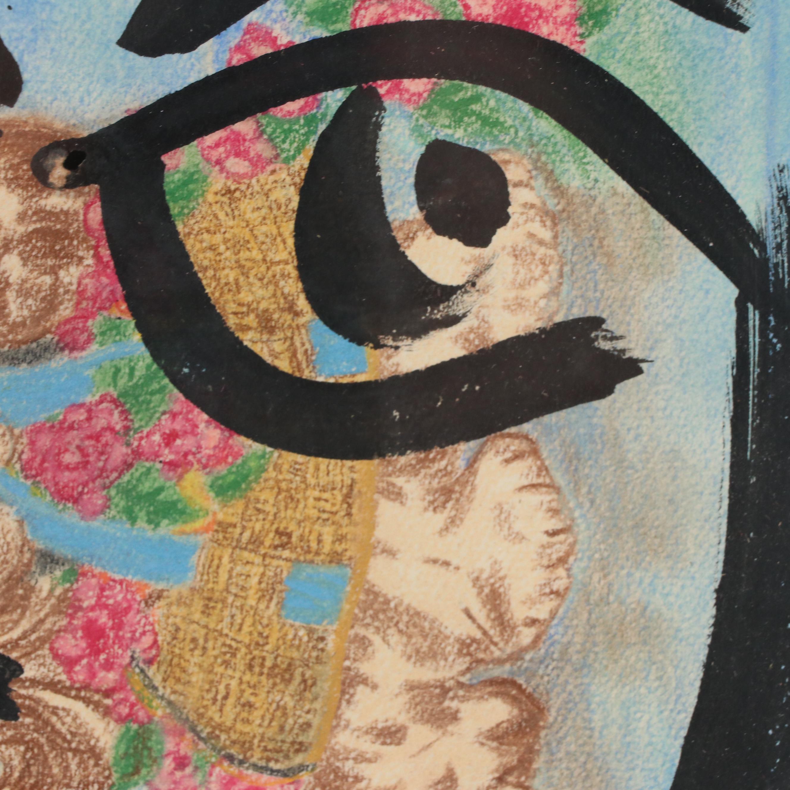 Peter Robert Keil Mixed Media Painting, 1967