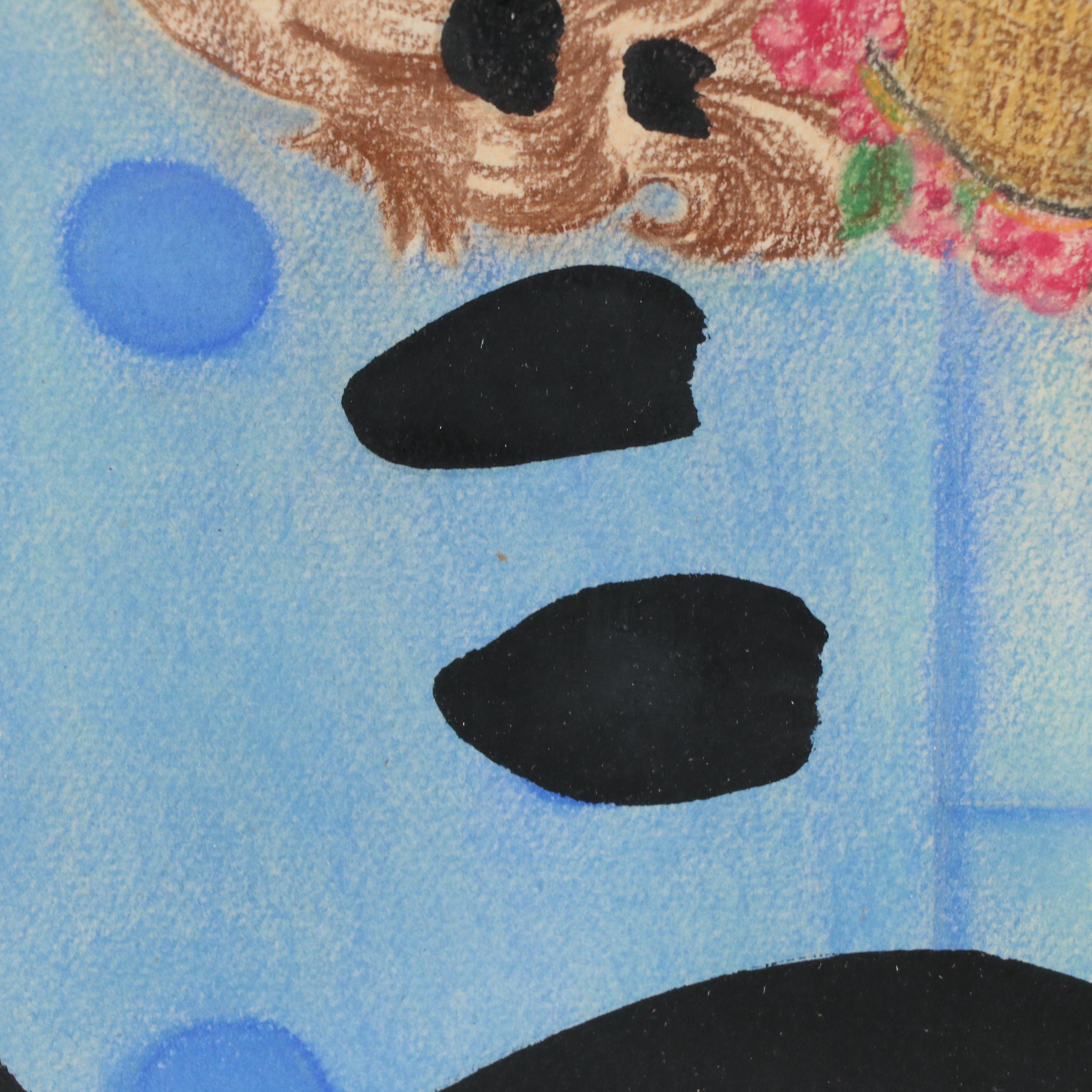 Peter Robert Keil Mixed Media Painting, 1967