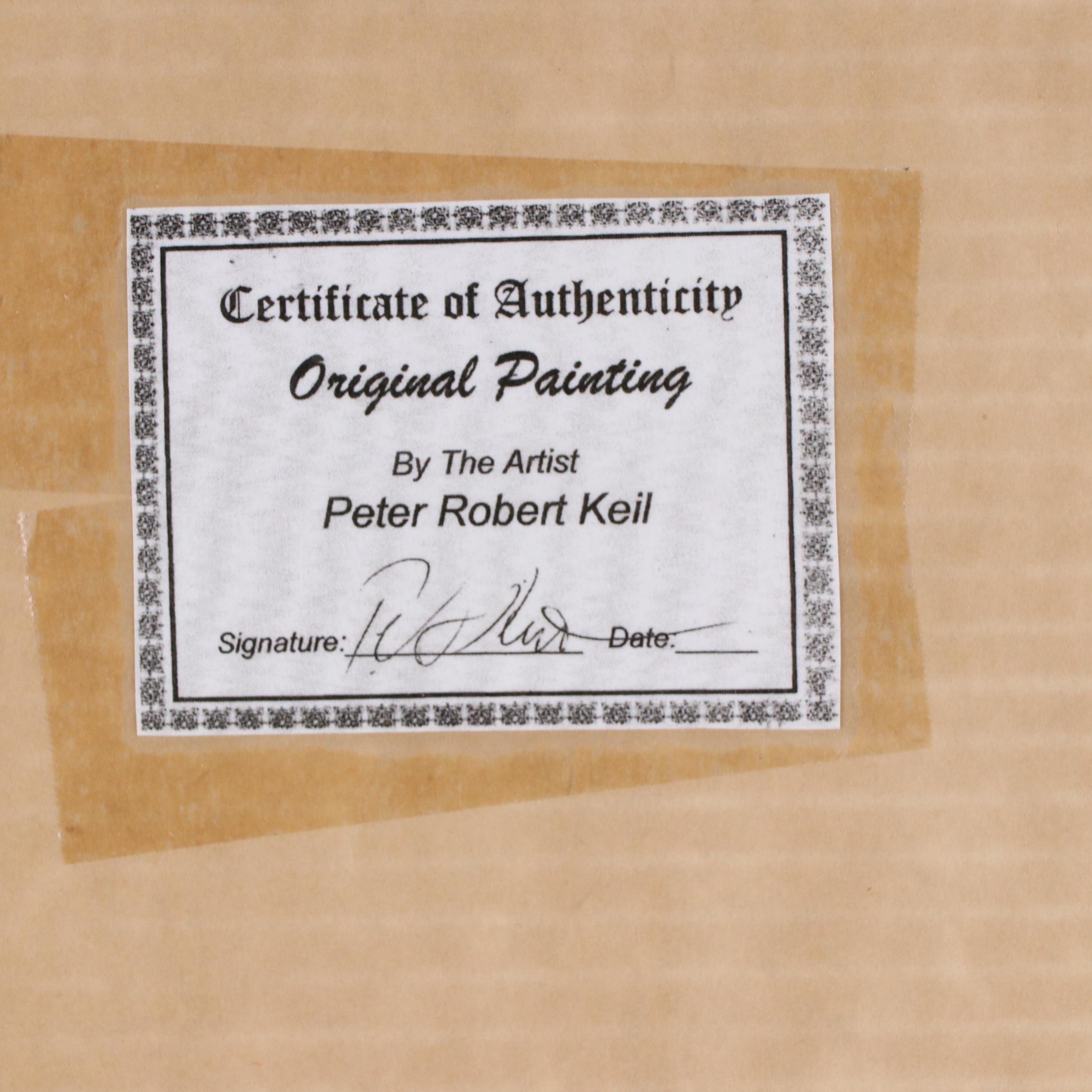 Peter Robert Keil Mixed Media Painting, 1967