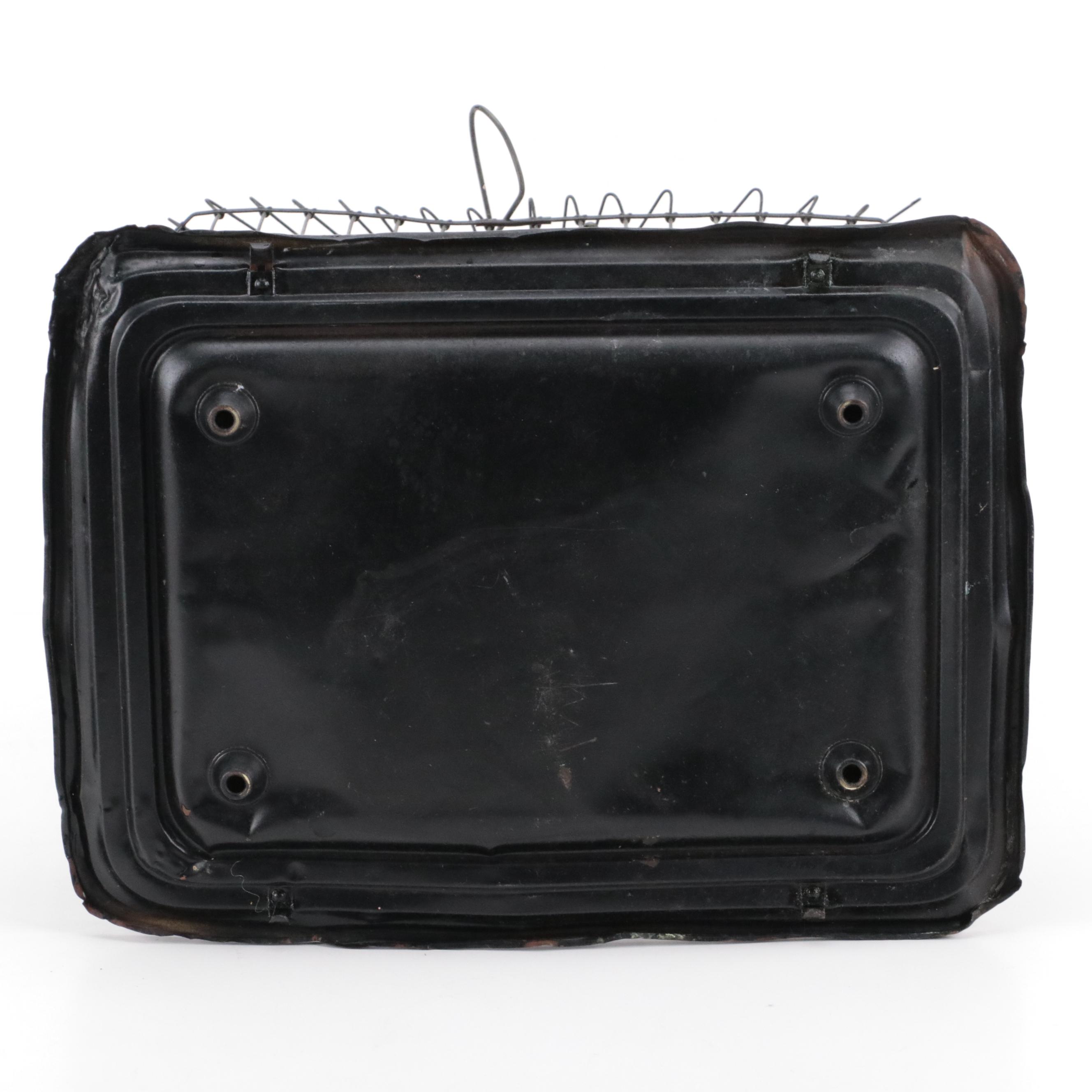 Painted Wood Pagoda Birdcage with Metal Bird Cage