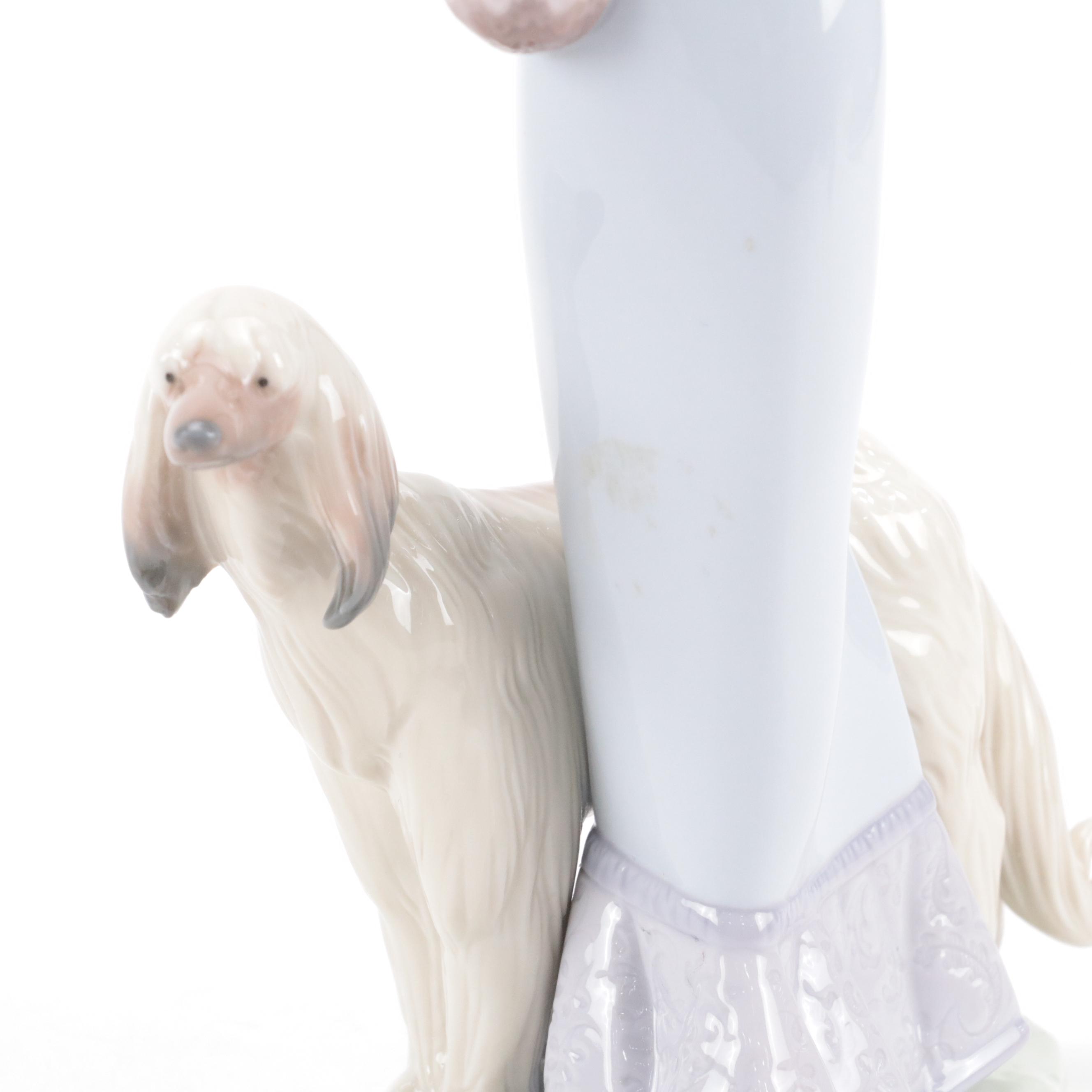 Signed Lladró "Stepping Out" Porcelain Figure