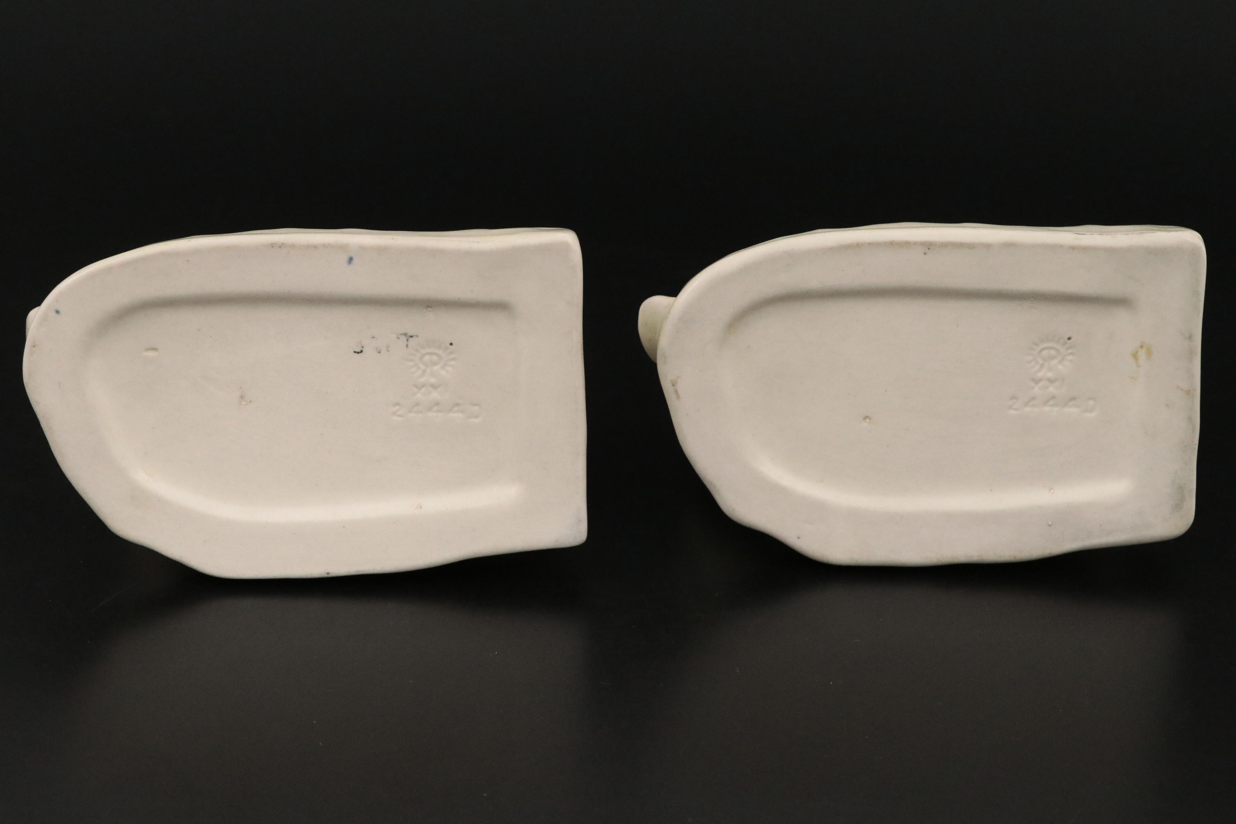 Rookwood Pottery Ceramic Elephant Bookends, 1921