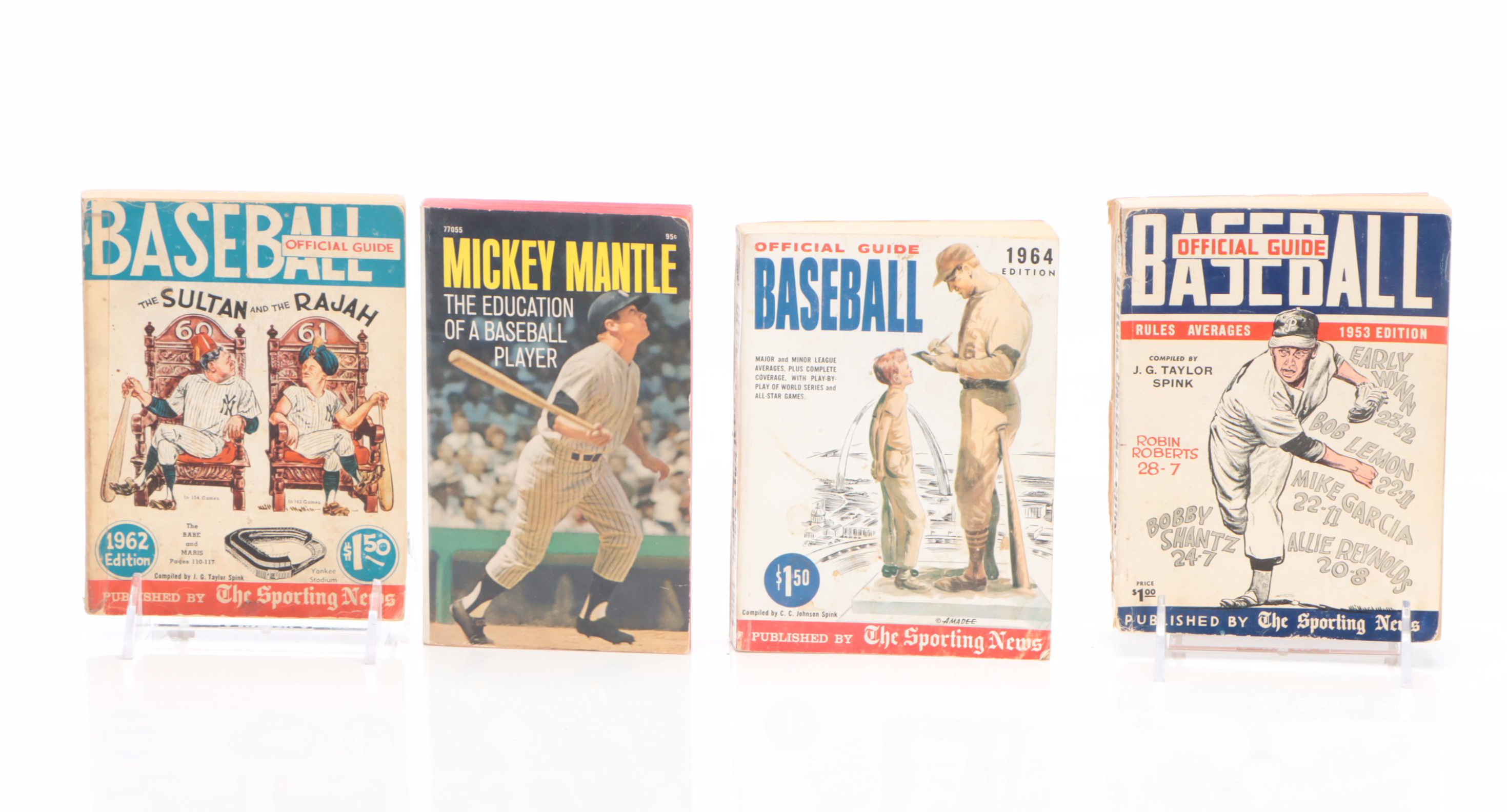 Alan Kulwicki Signed NASCAR Poster with Vintage Baseball Guides and More