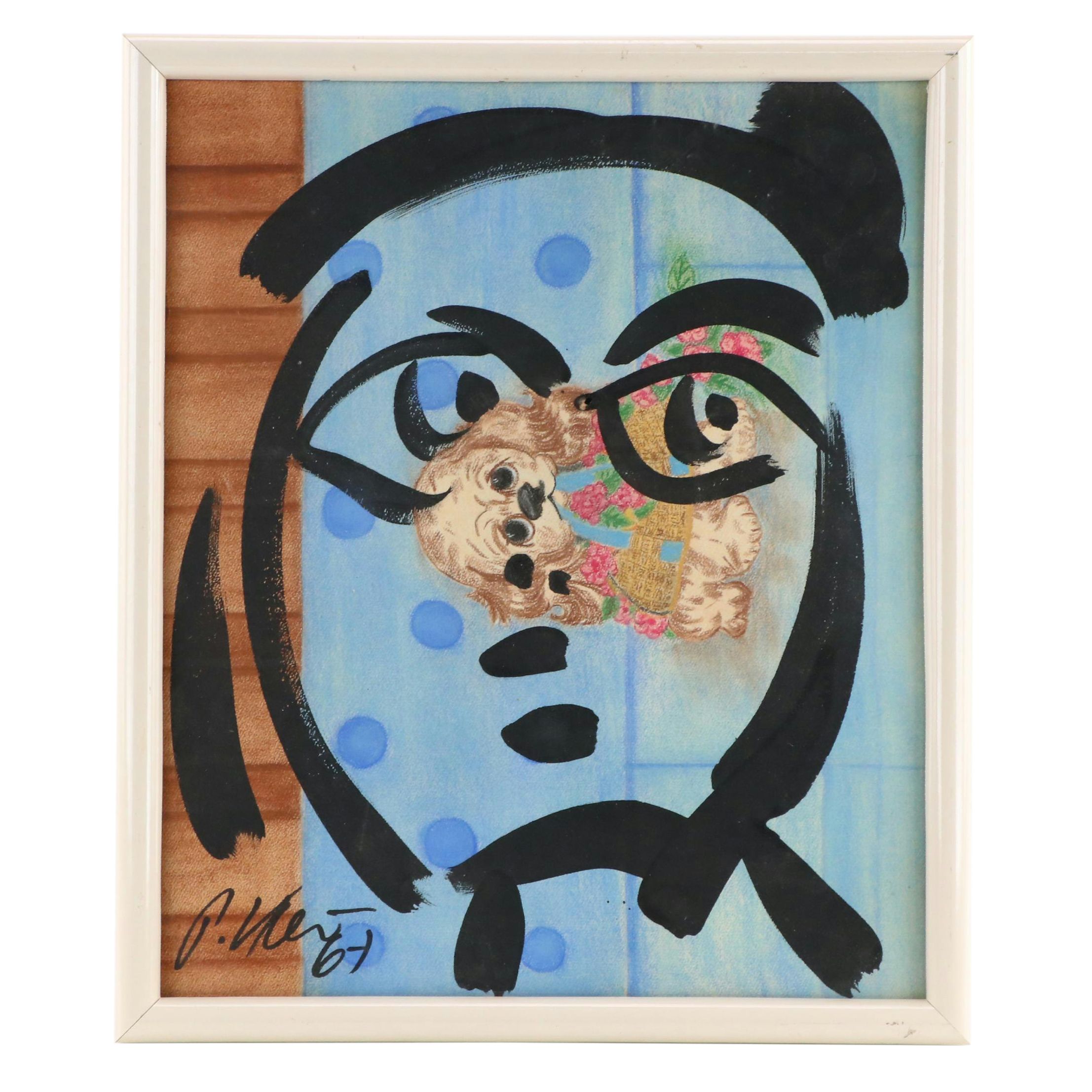 Peter Robert Keil Mixed Media Painting, 1967