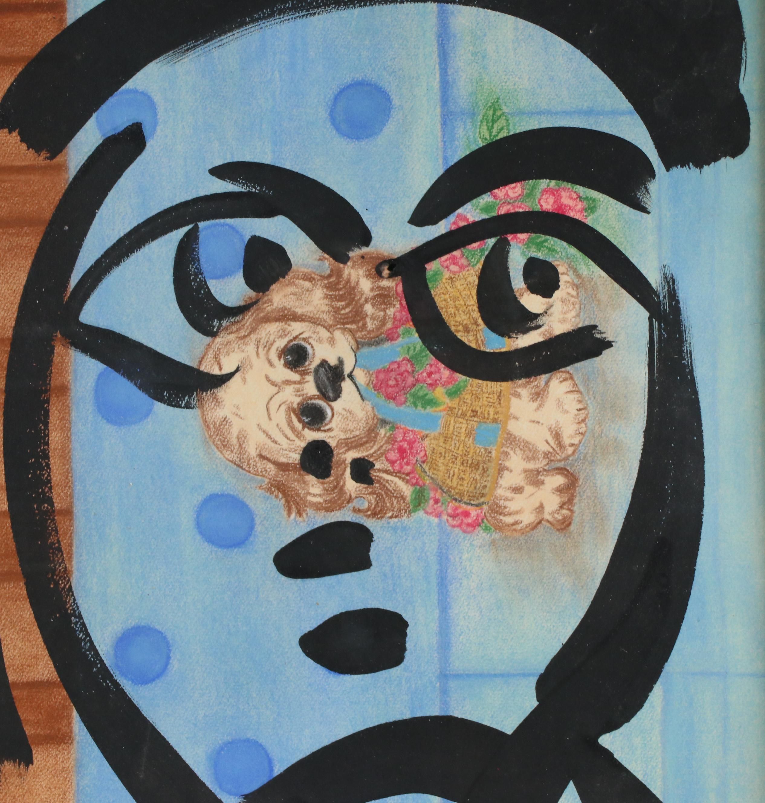 Peter Robert Keil Mixed Media Painting, 1967