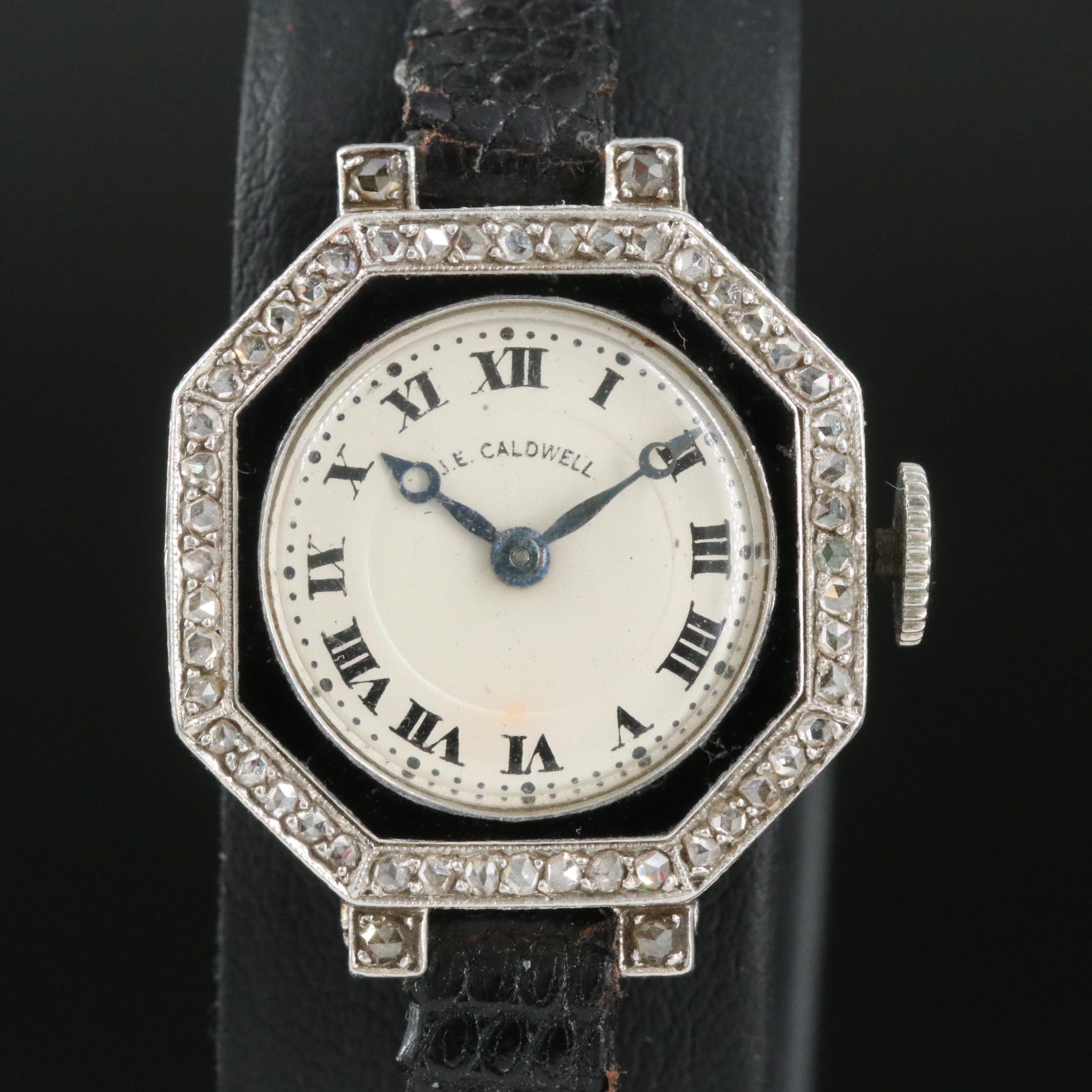 Vintage Platinum and Diamond Longines for J.E. Caldwell Watch