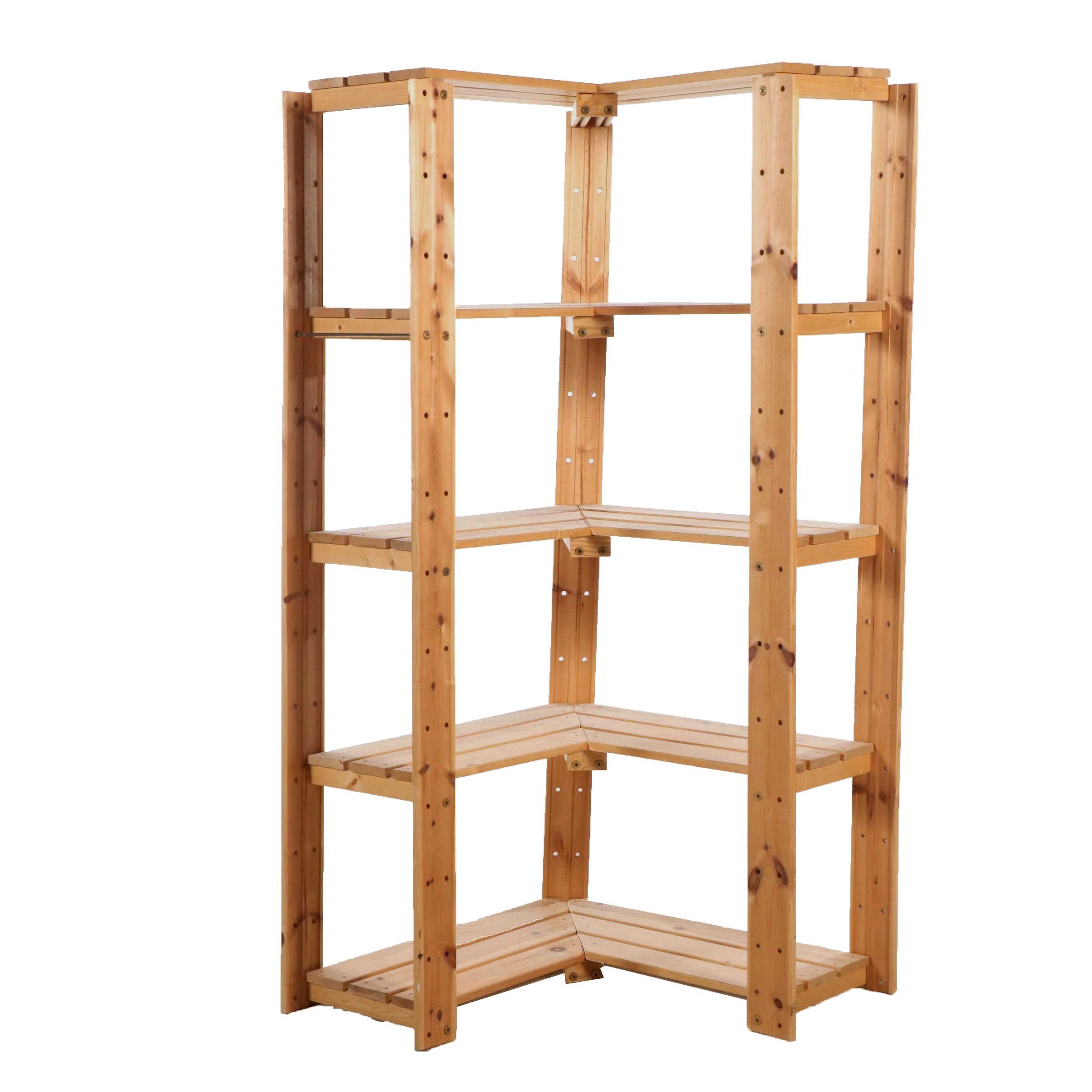 Pine Corner Shelving Units