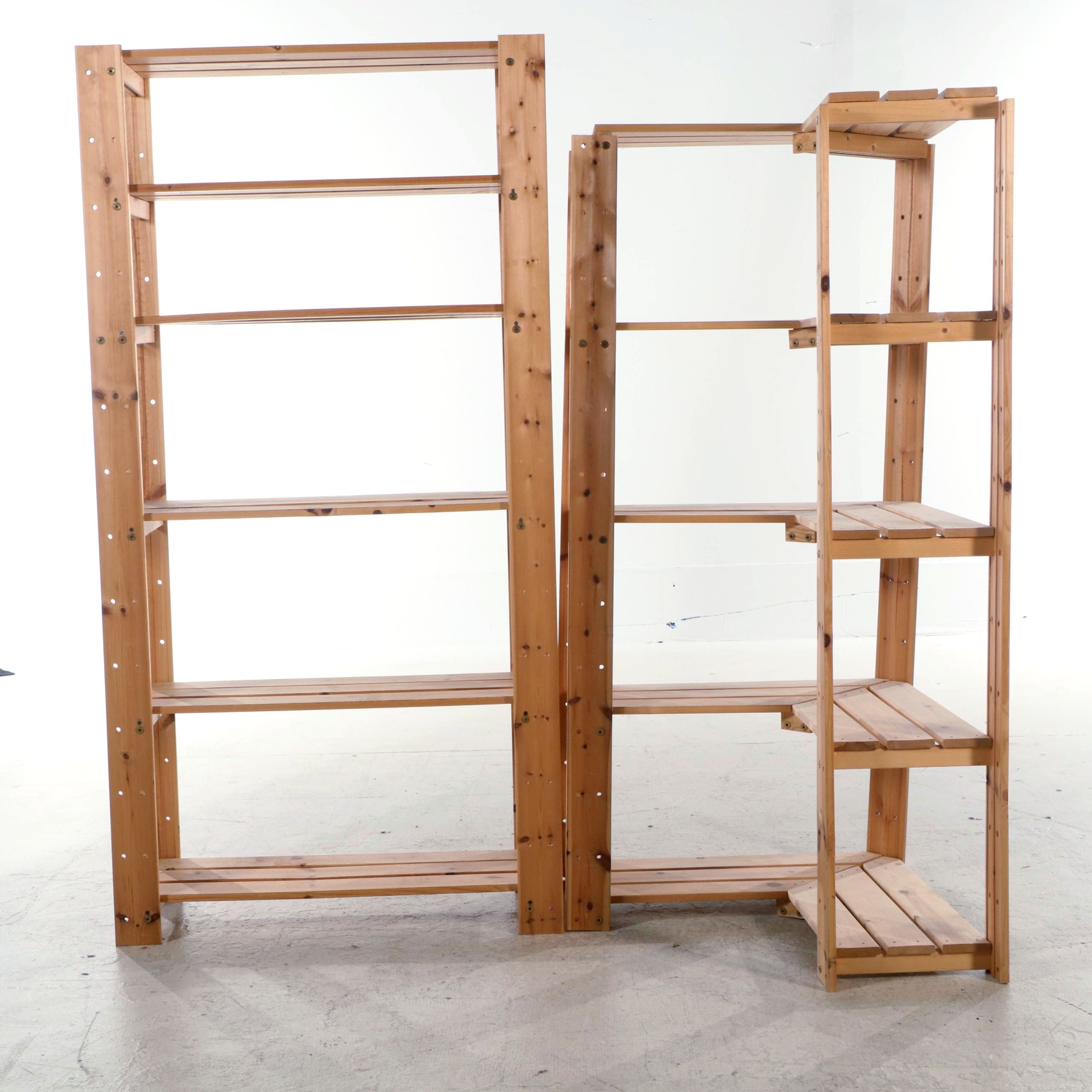 Pine Corner Shelving Units EBTH